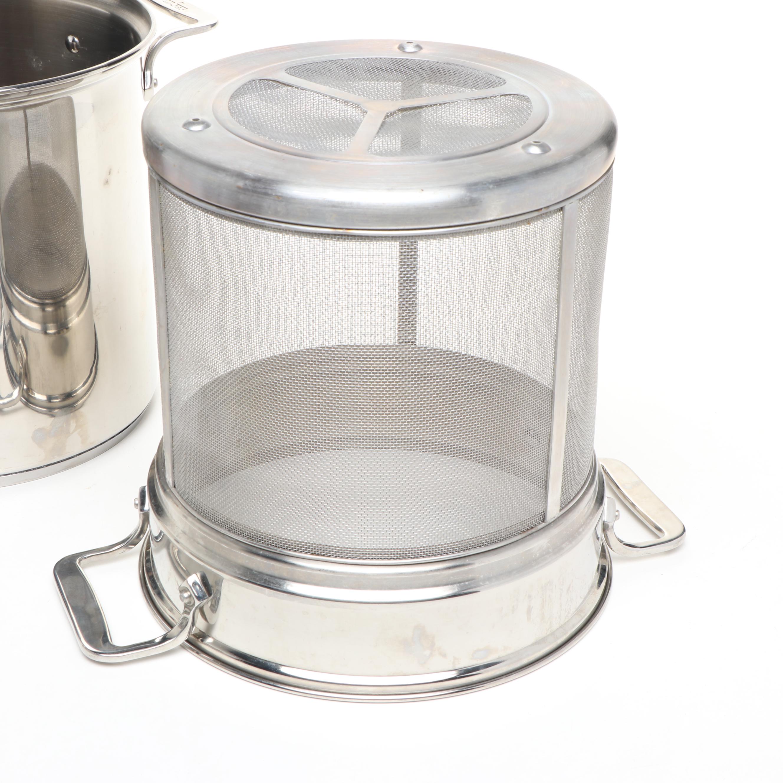 All-Clad Four Piece Stainless Steel Steamer / Stock Pot