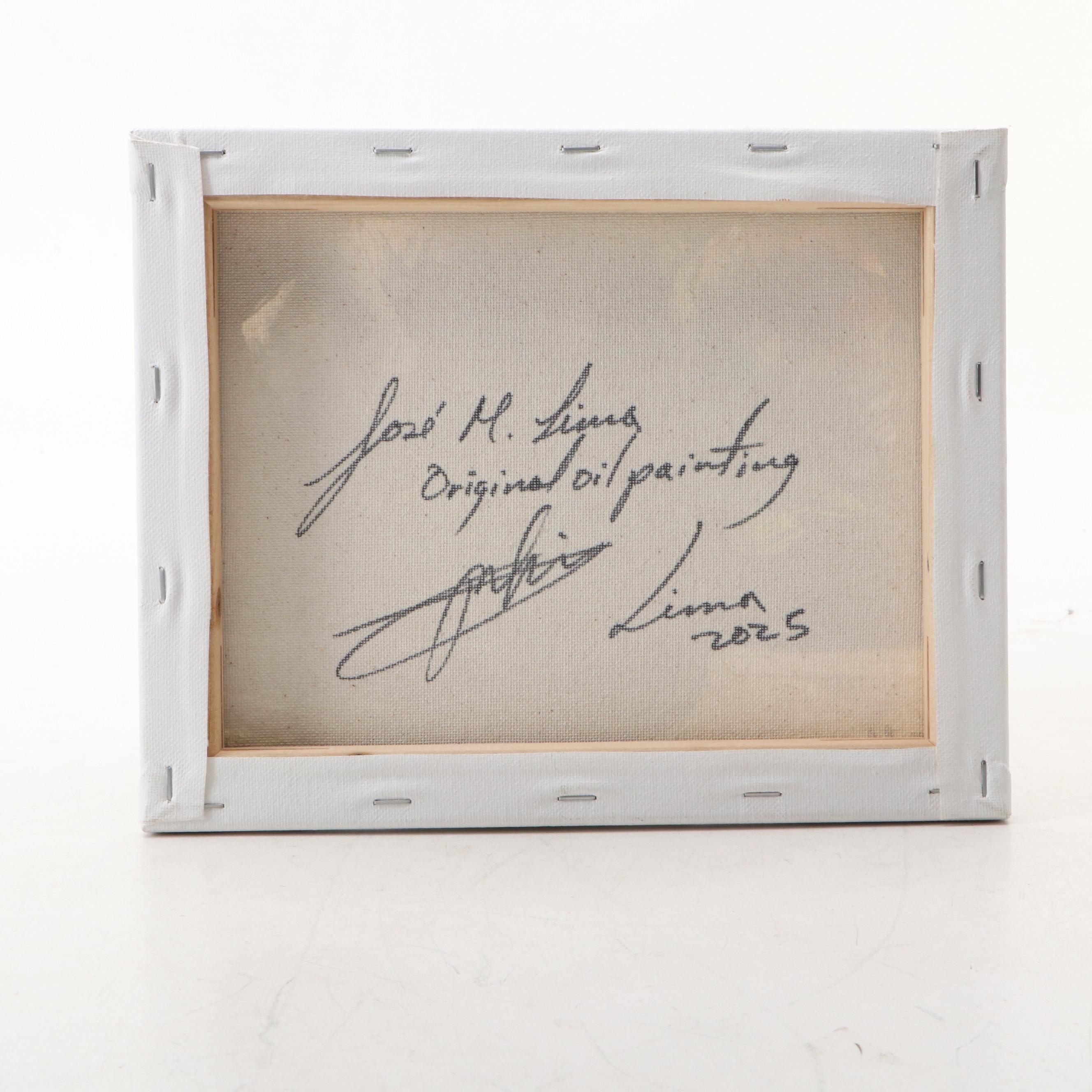 José M. Lima Floral Still Life Oil Painting, 2025