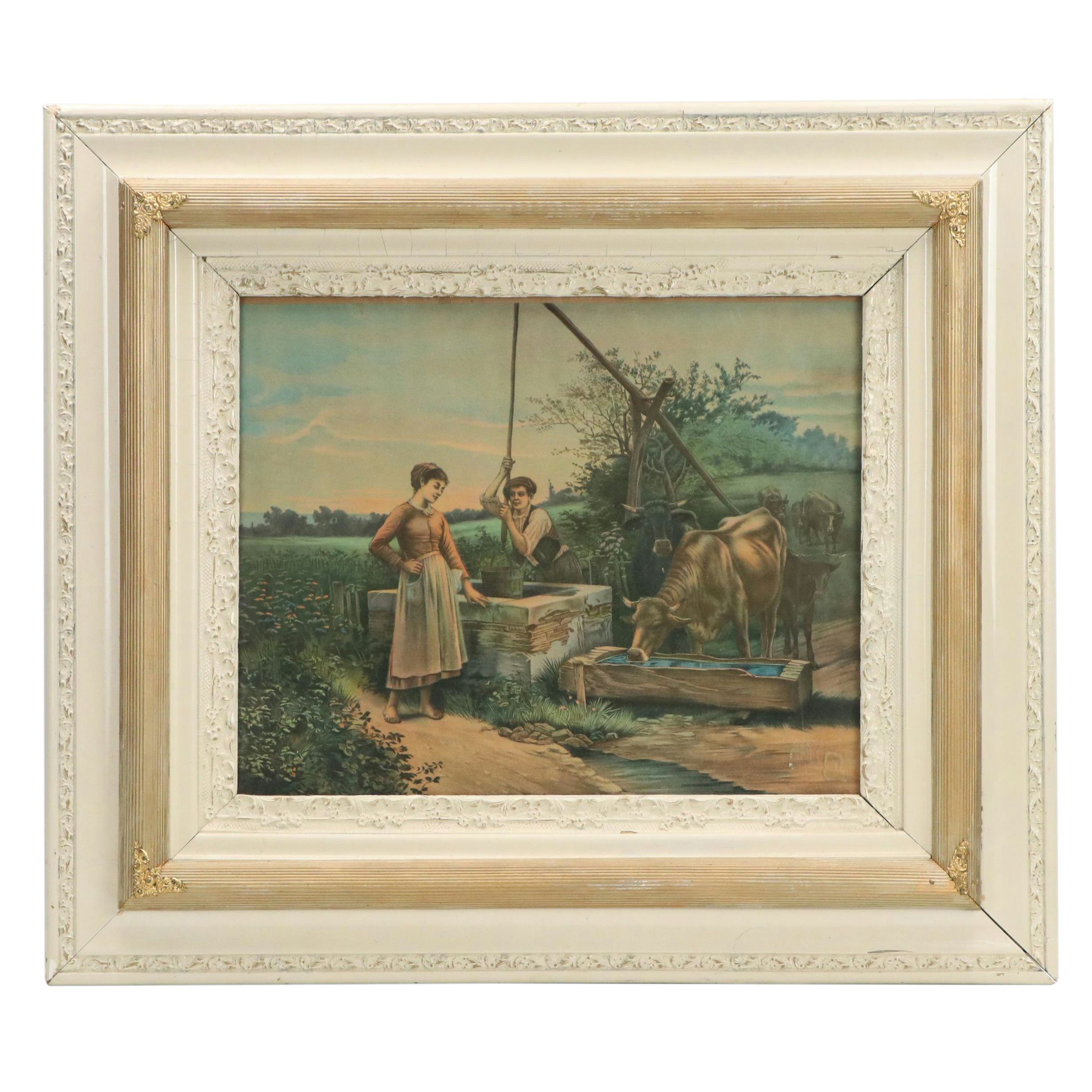 James Lee Lithograph "Makin' Love," Circa 1900