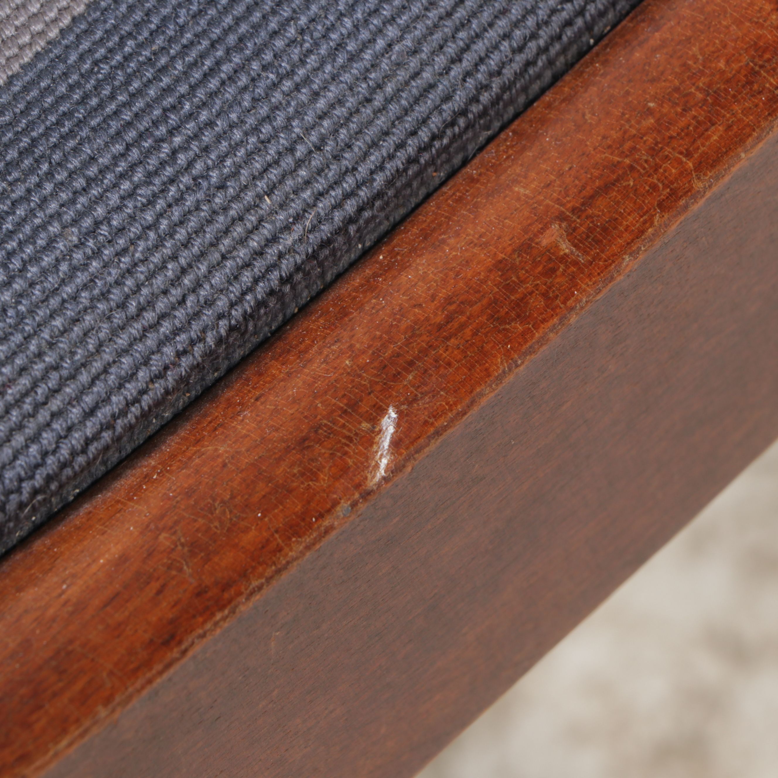 Duncan Phyfe Style Mahogany Side Chair with Needlepoint Upholstery