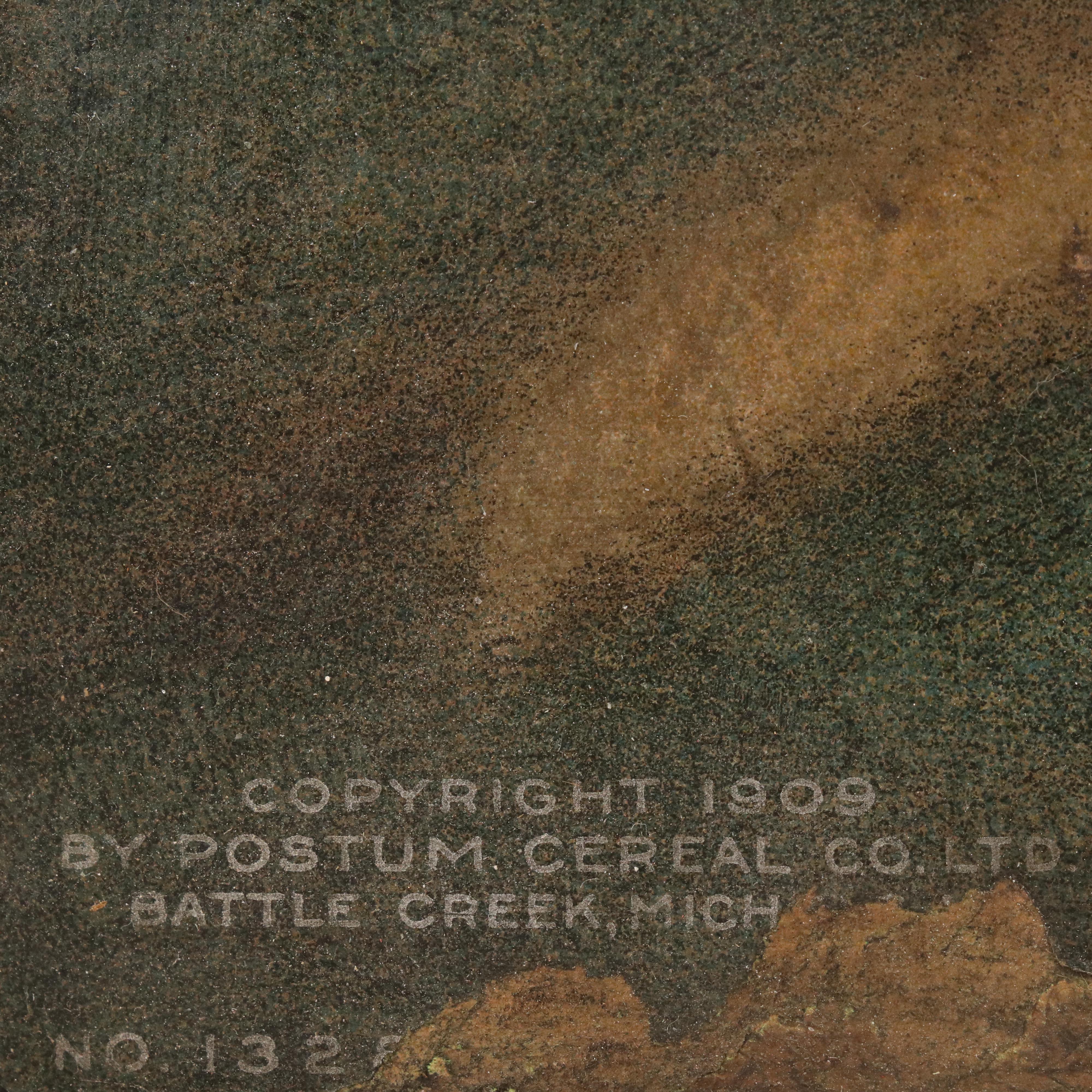 Post Toasties Cereal Lithograph "Sweet Memories," 1909