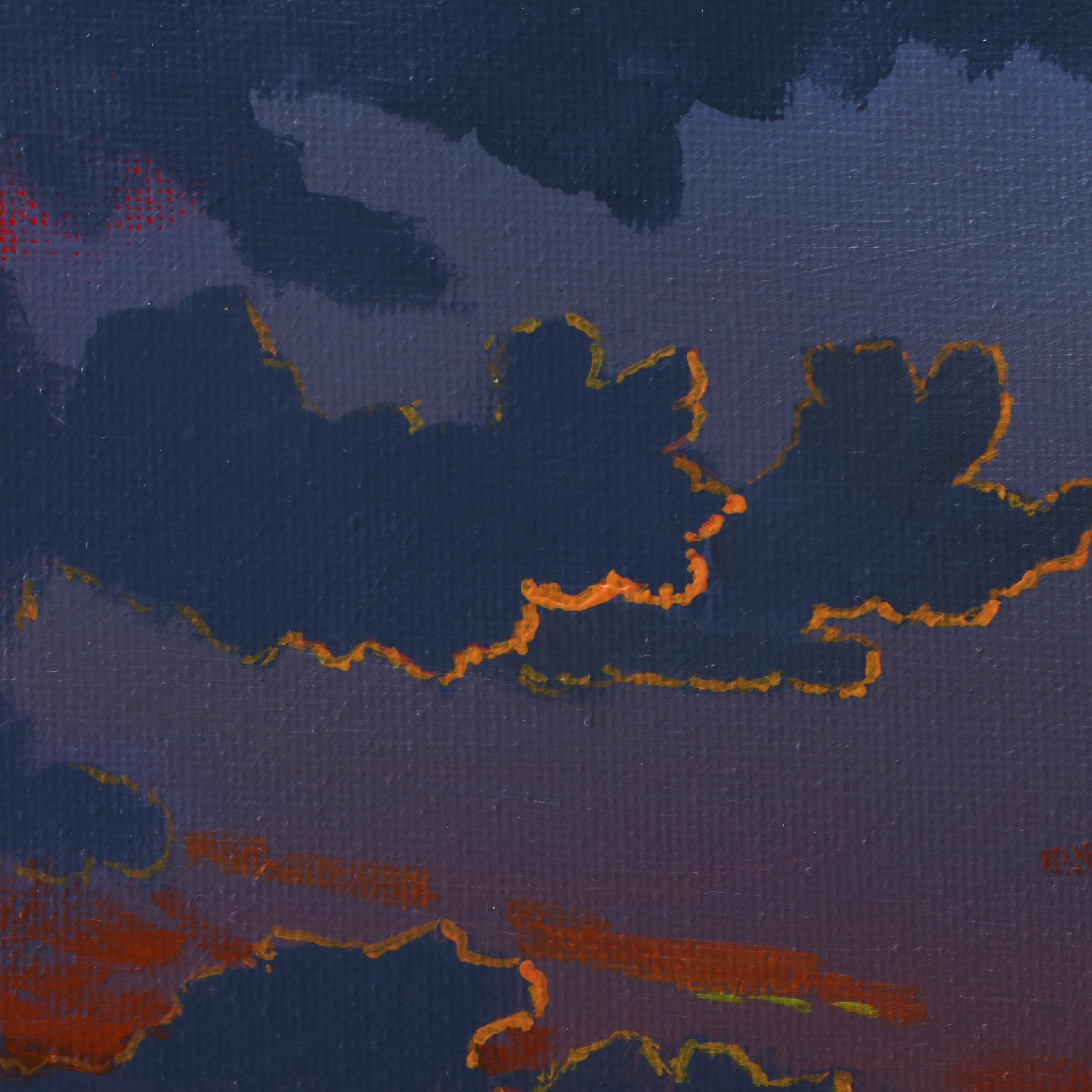 Doug "Bumo" Johnpeer Sunset Landscape Oil Painting, 2025