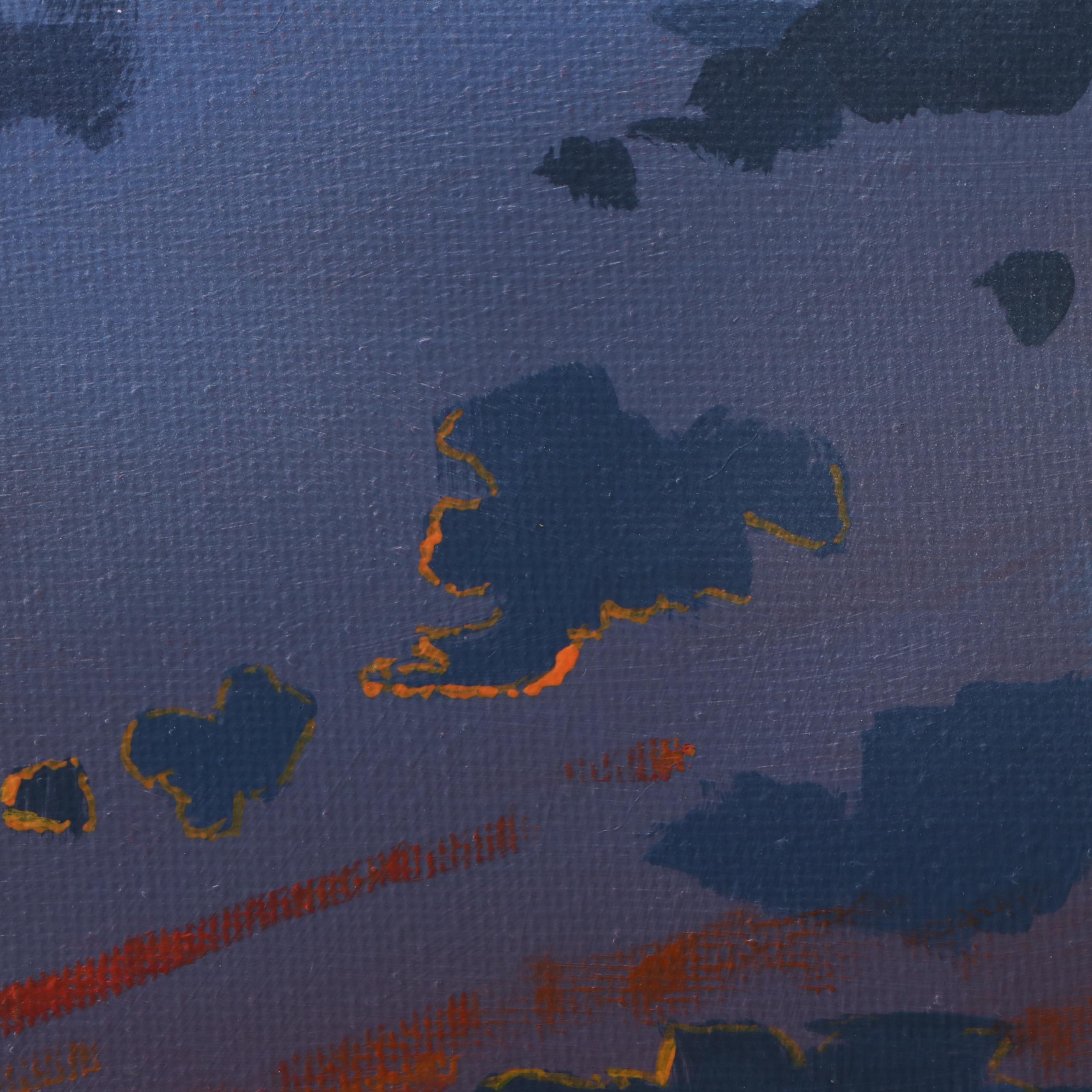 Doug "Bumo" Johnpeer Sunset Landscape Oil Painting, 2025