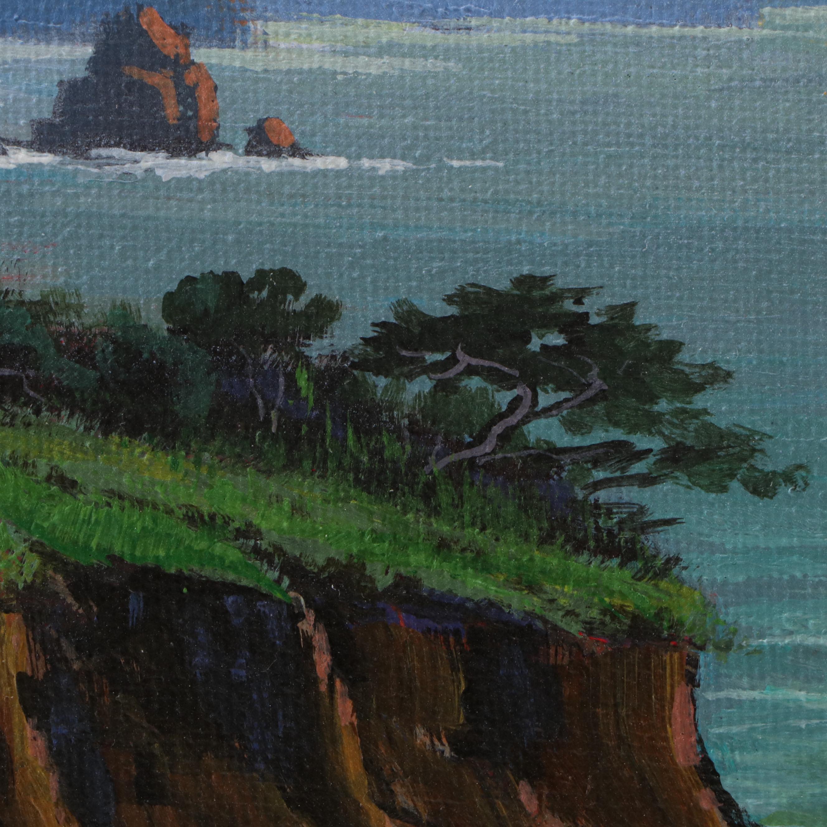 Doug "Bumo" Johnpeer Coastal Landscape Oil Painting, 2025