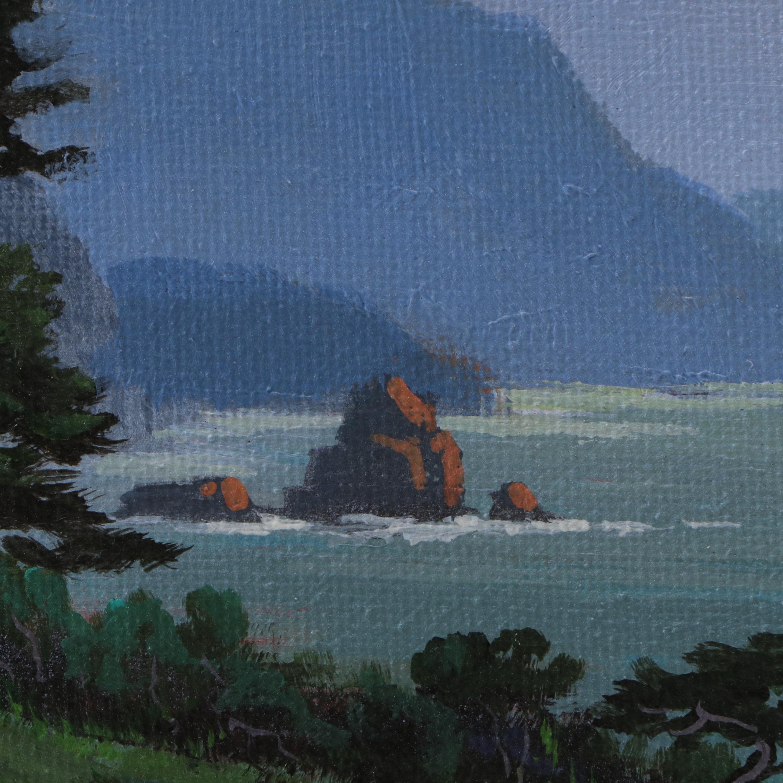 Doug "Bumo" Johnpeer Coastal Landscape Oil Painting, 2025