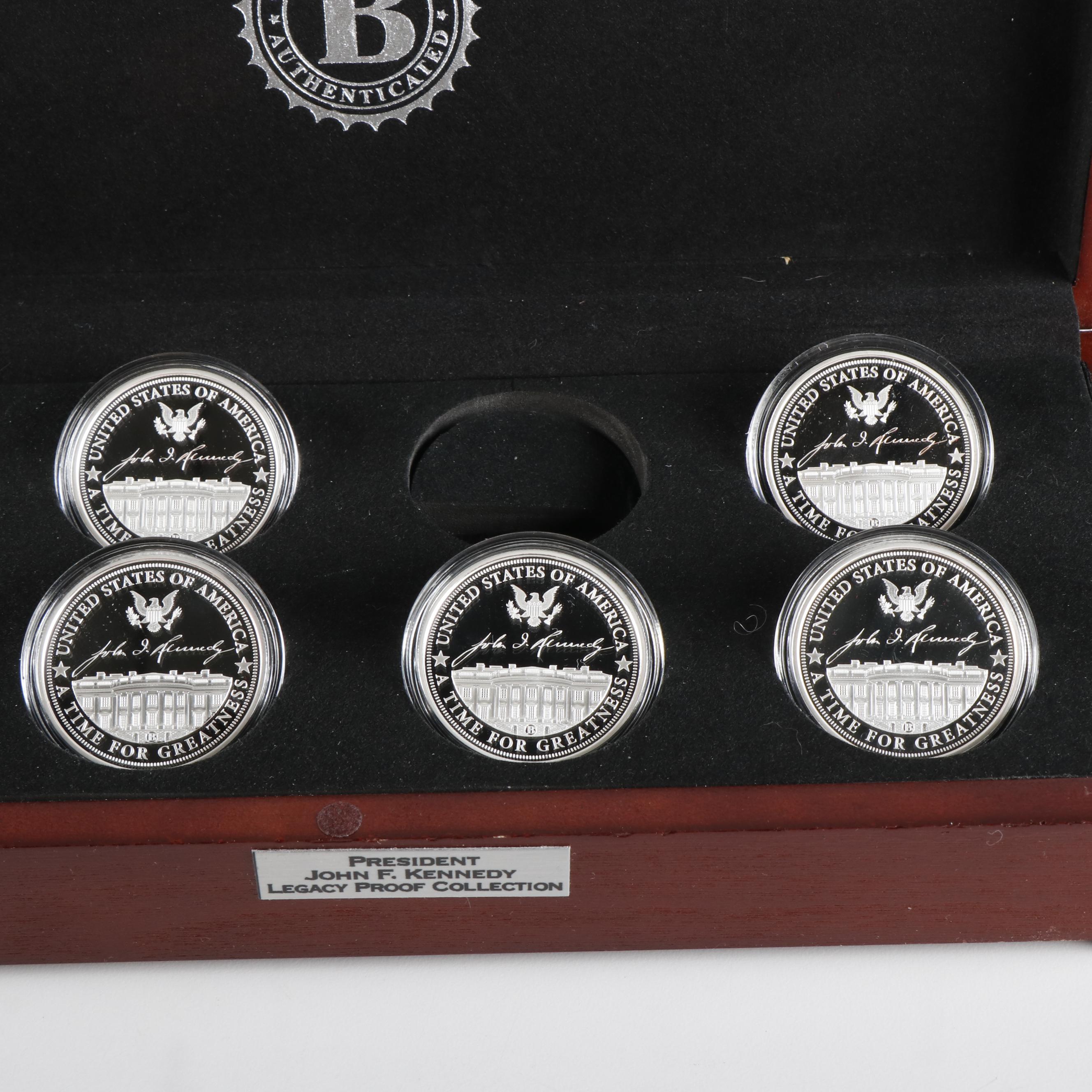 Two Kennedy Legacy Coin Sets and a Morgan Dollar History Set