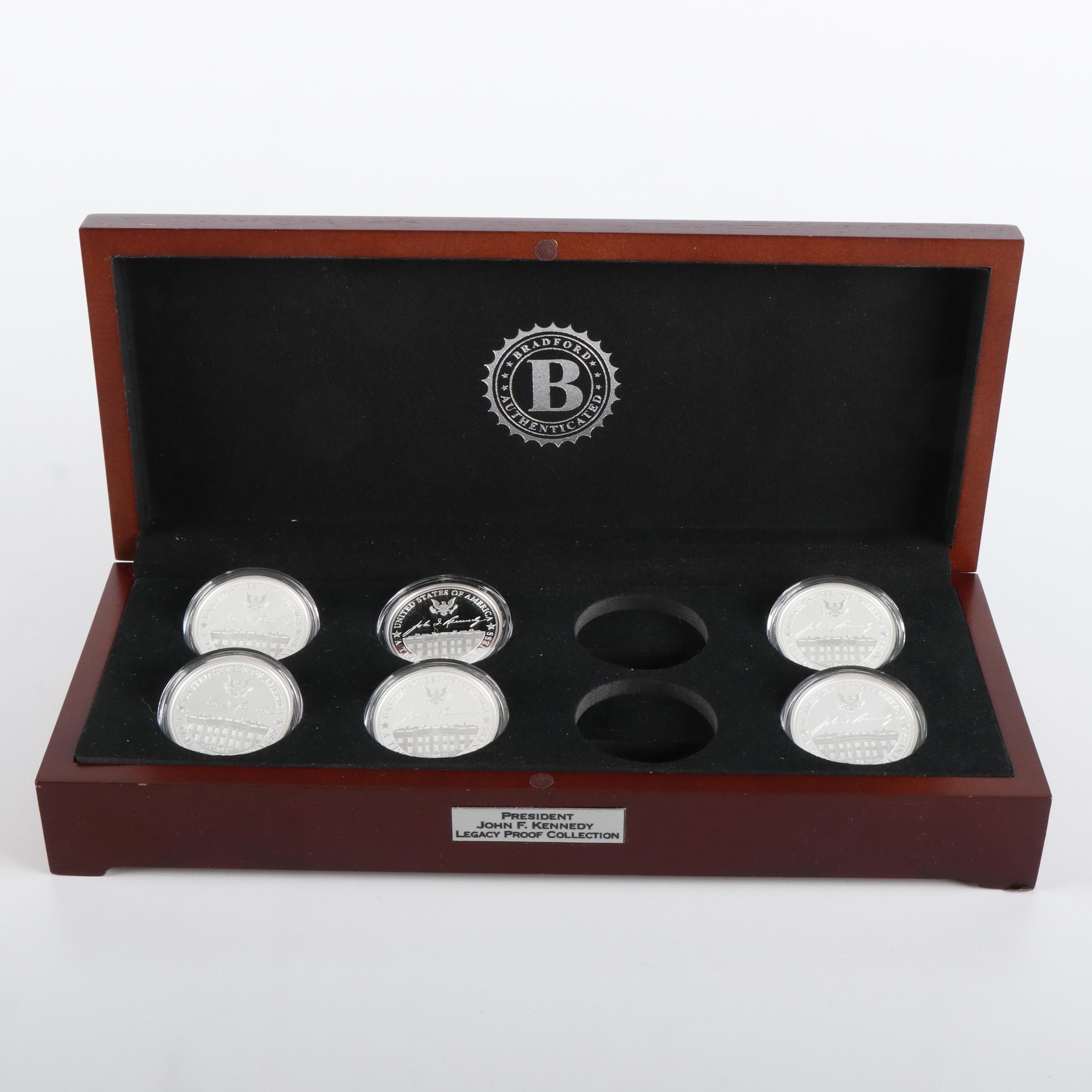 Two Kennedy Legacy Coin Sets and a Morgan Dollar History Set