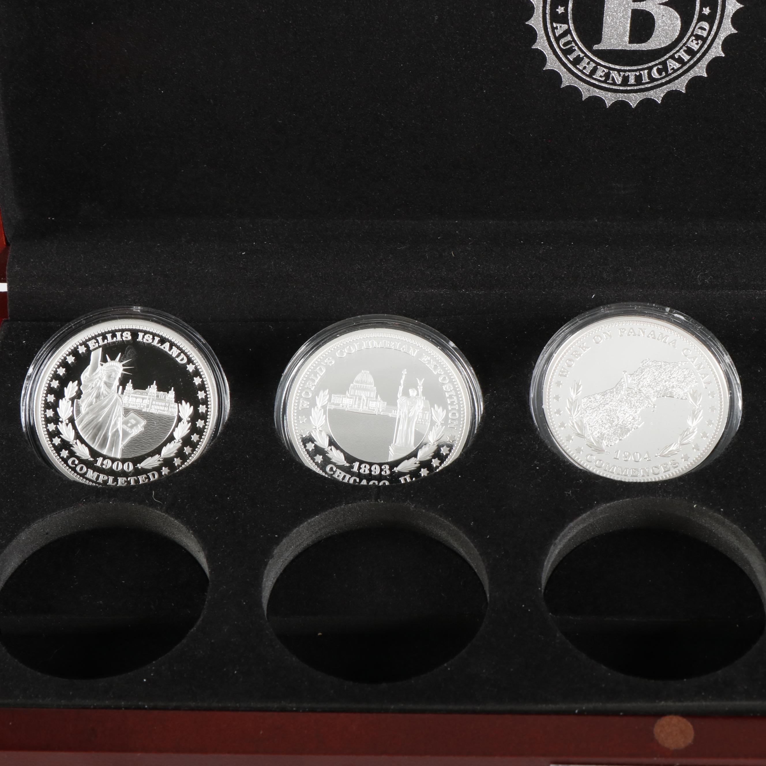 Two Kennedy Legacy Coin Sets and a Morgan Dollar History Set