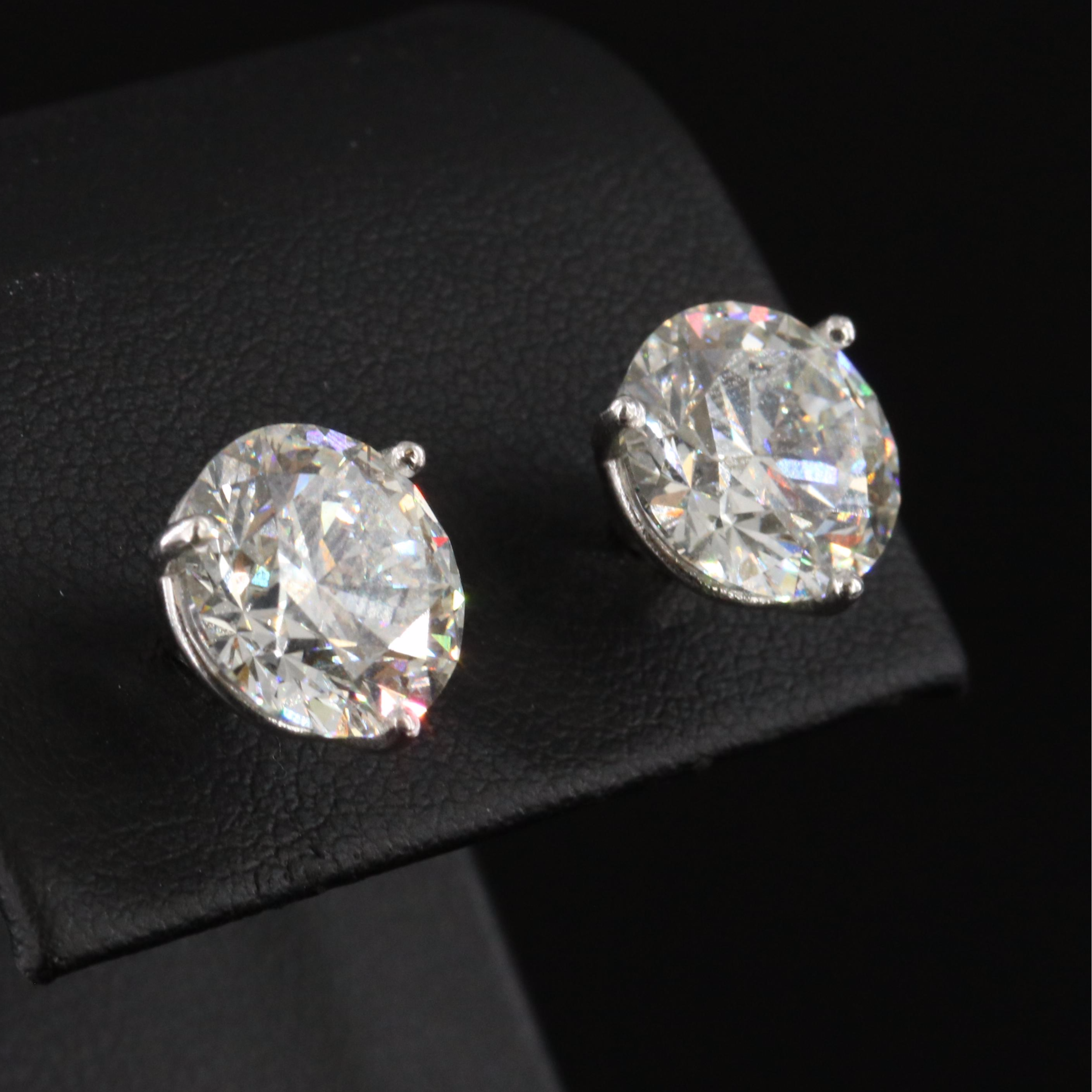 Platinum 10.00 CTW Lab Grown Diamond Stud Earrings