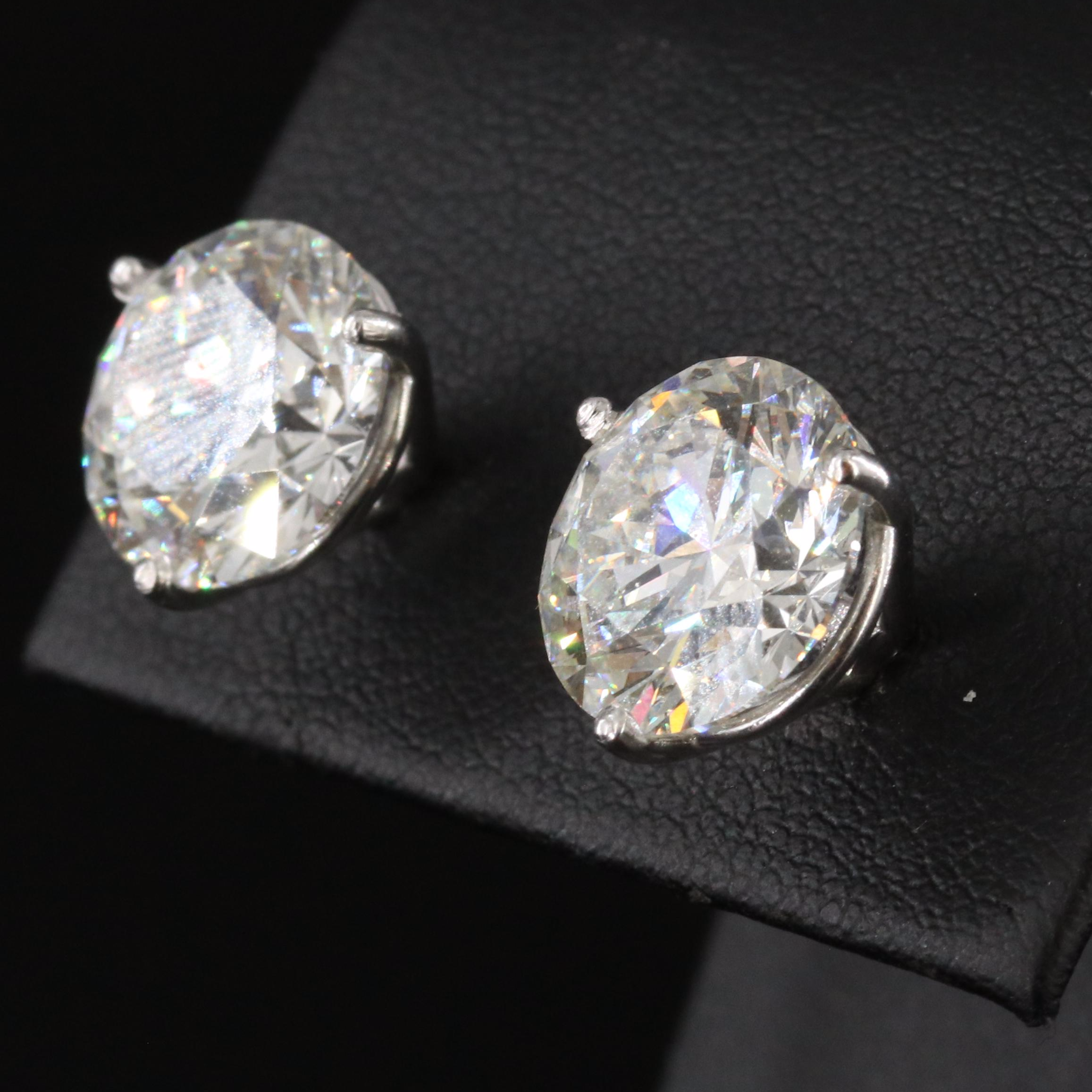 Platinum 10.00 CTW Lab Grown Diamond Stud Earrings