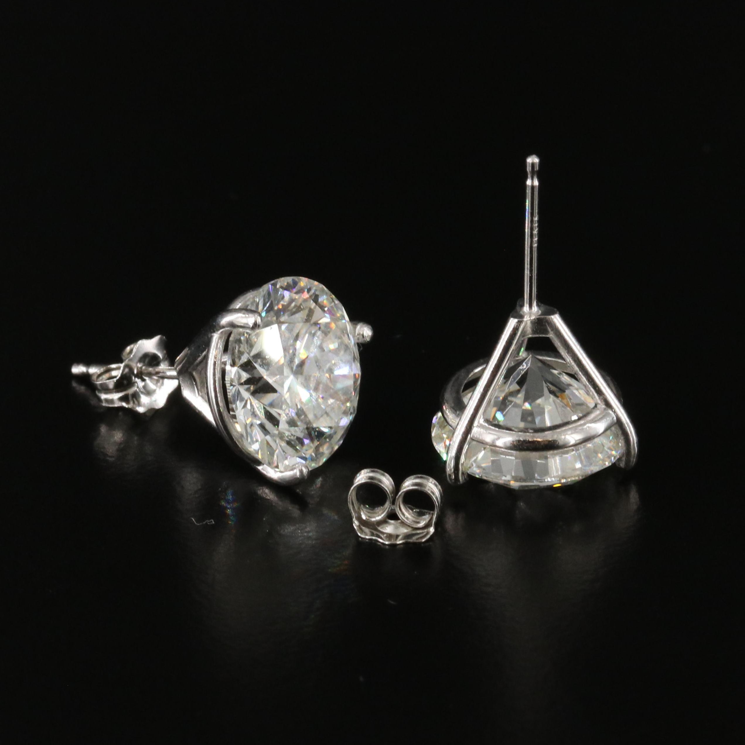 Platinum 10.00 CTW Lab Grown Diamond Stud Earrings