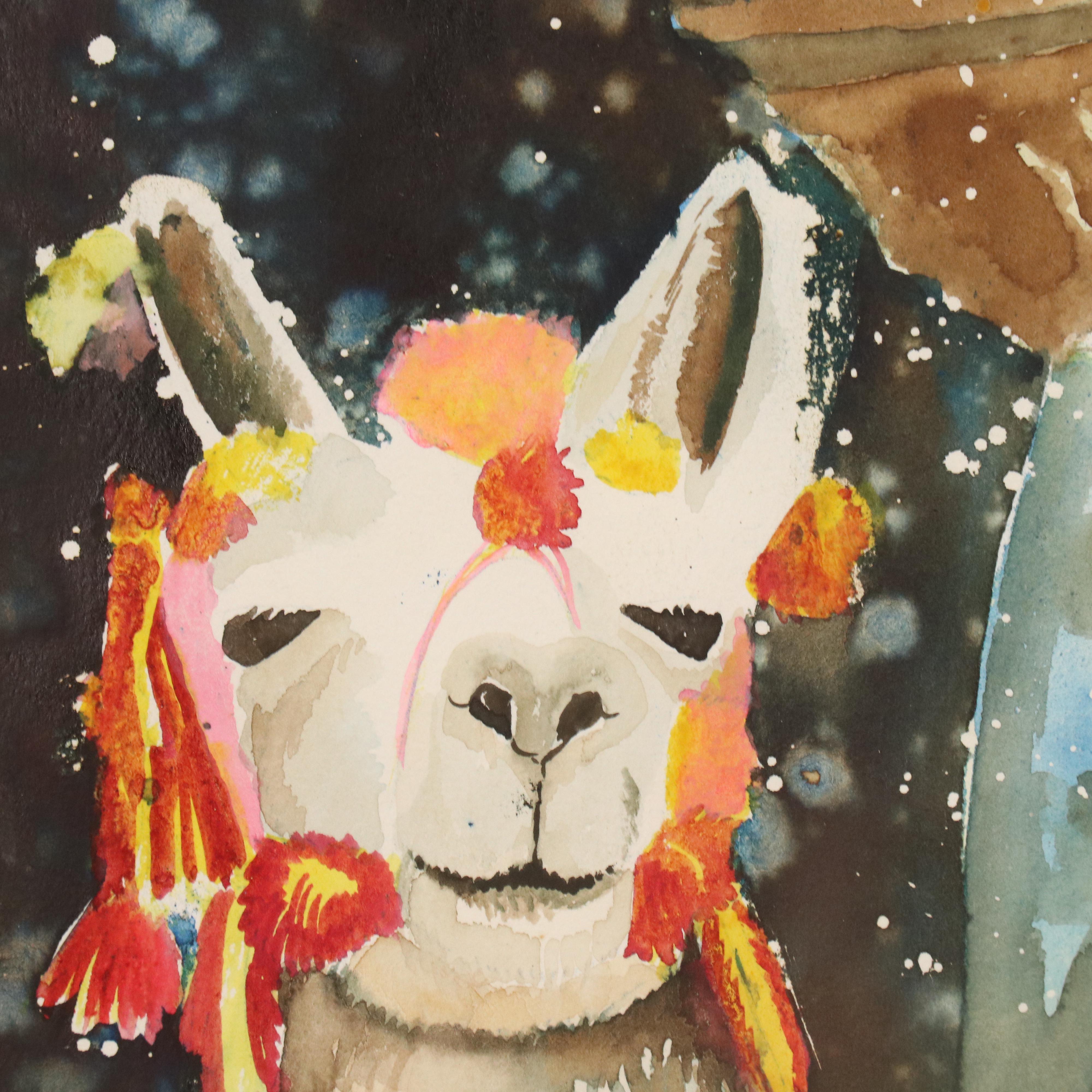 Porro Peruvian Fantasy Mixed Media Composition