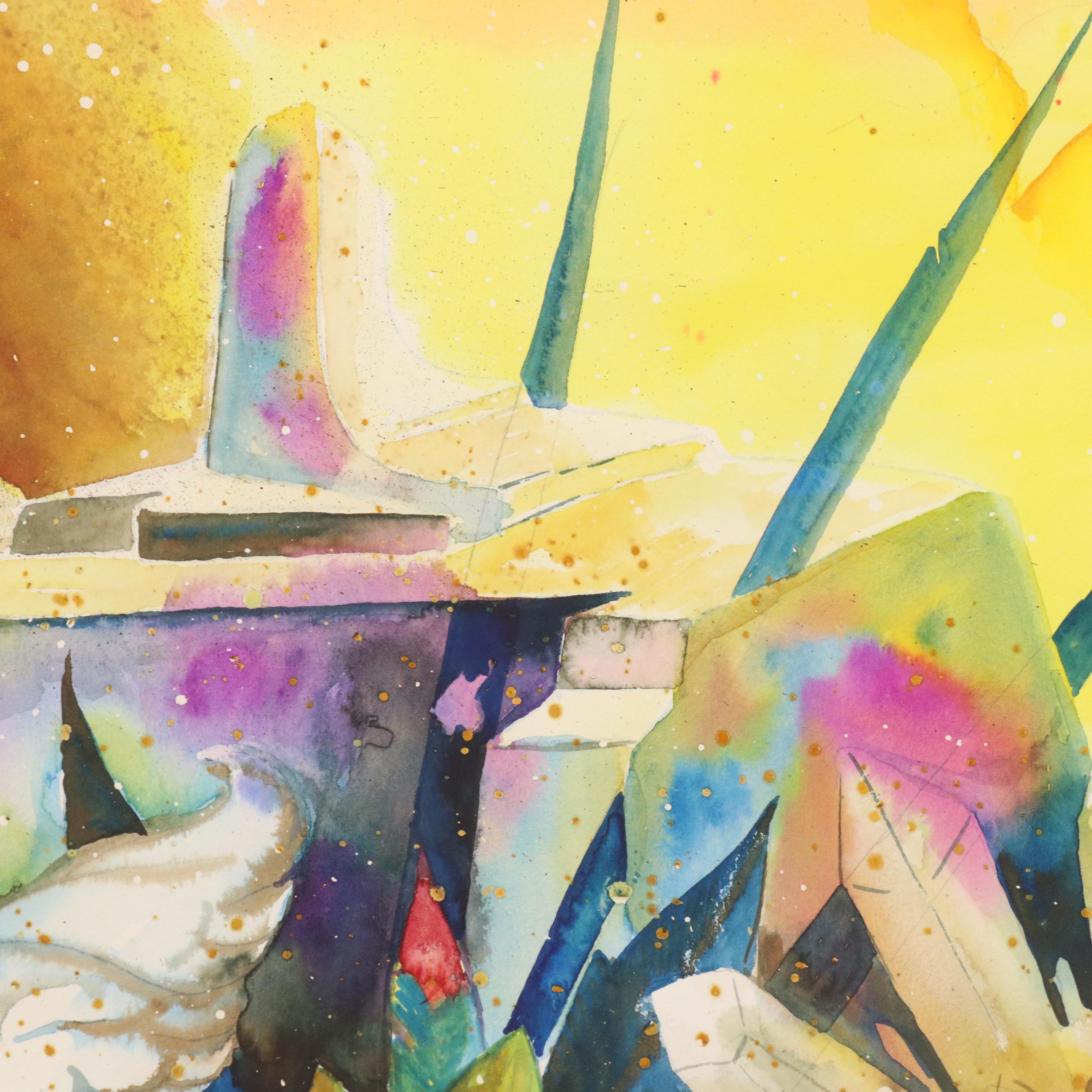 Porro Peruvian Fantasy Mixed Media Composition