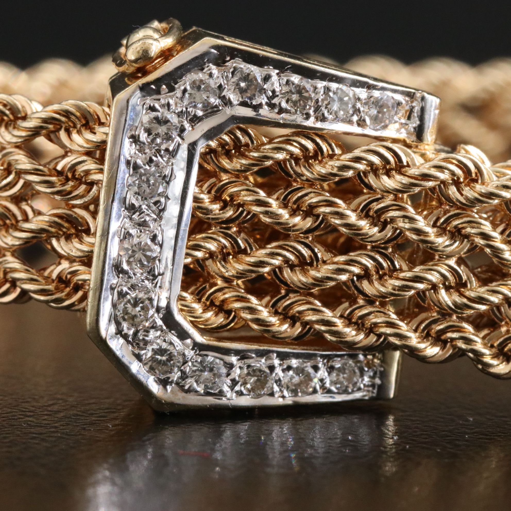 14K 0.52 CTW Diamond Buckle Bracelet