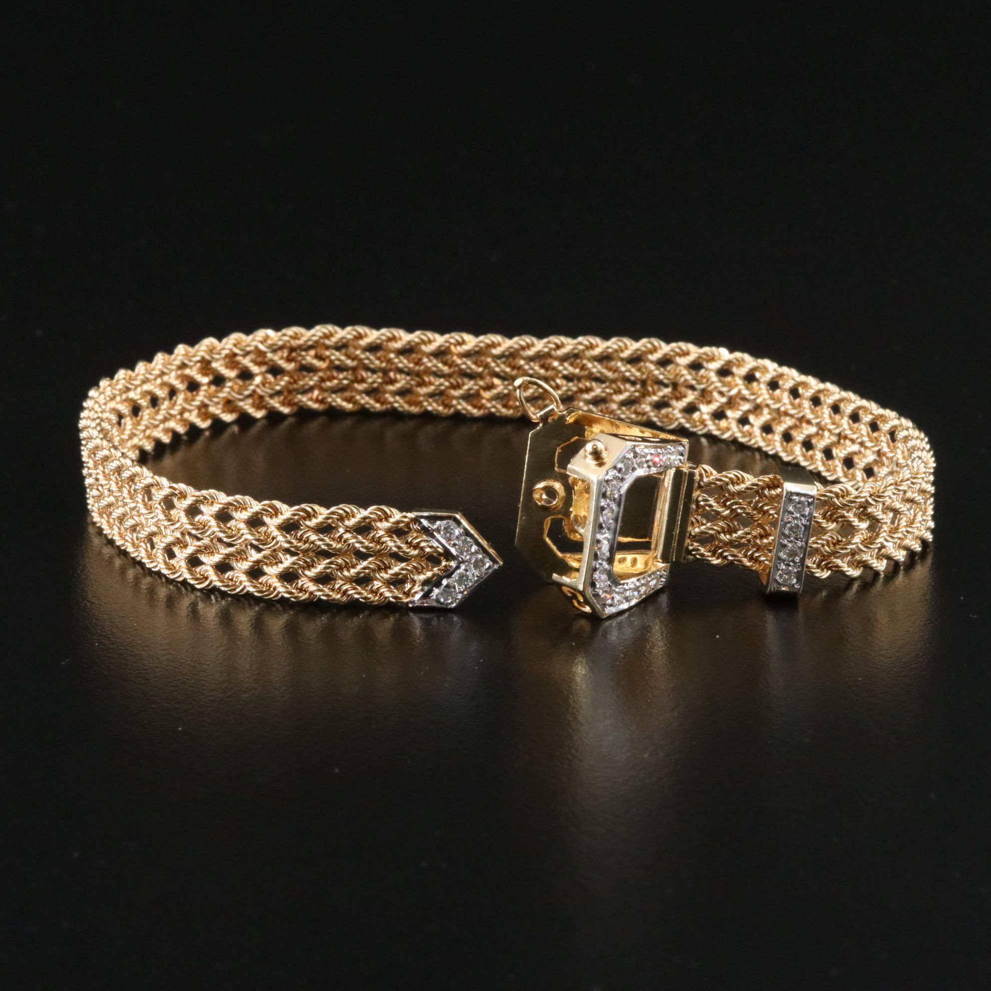 14K 0.52 CTW Diamond Buckle Bracelet