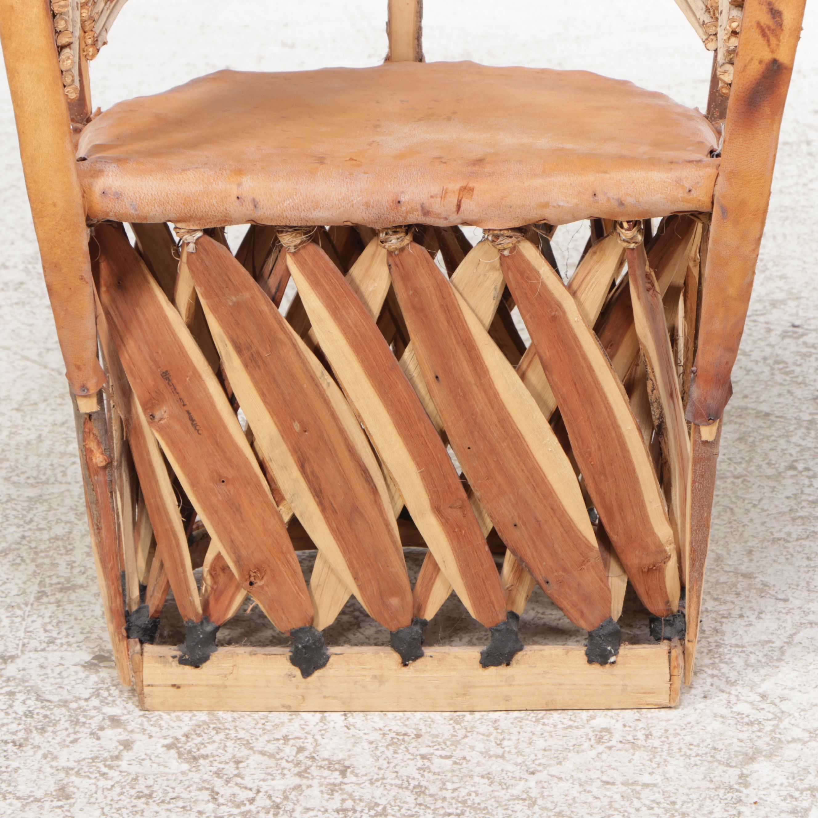 Mexican Cedar and Leather Equipale Chair