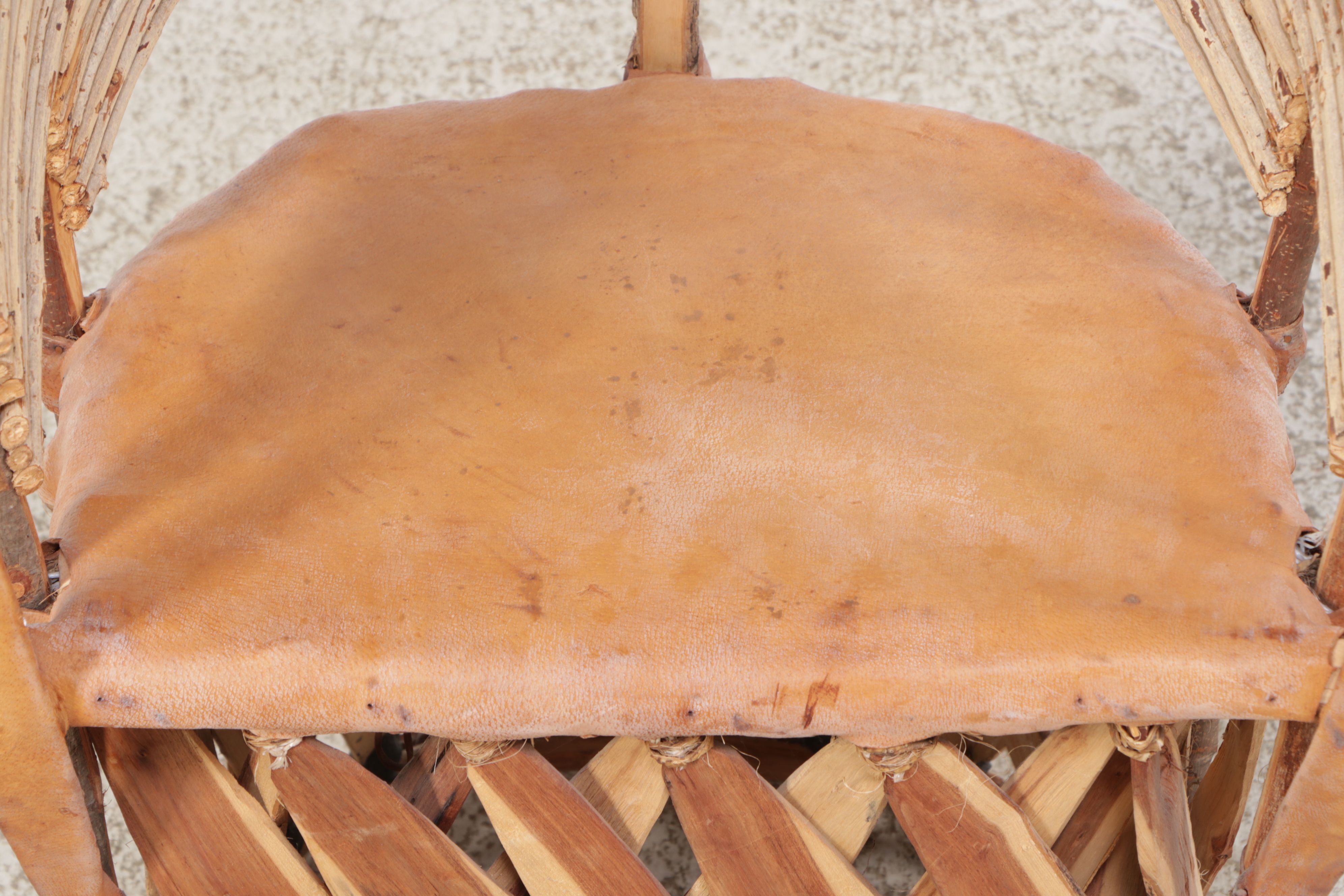 Mexican Cedar and Leather Equipale Chair