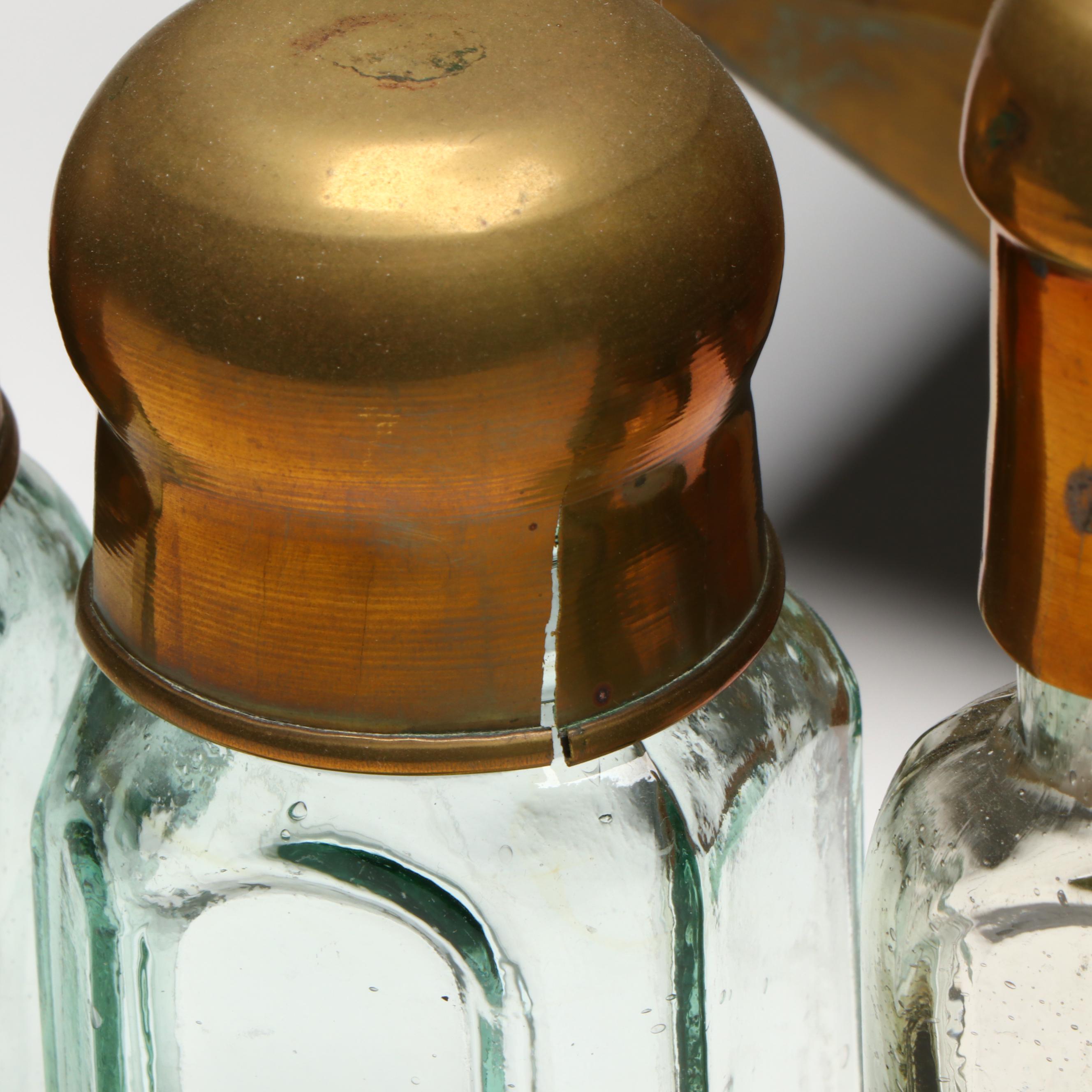 Turkish Brass Shoe Shine Set, Early to Mid-20th Century