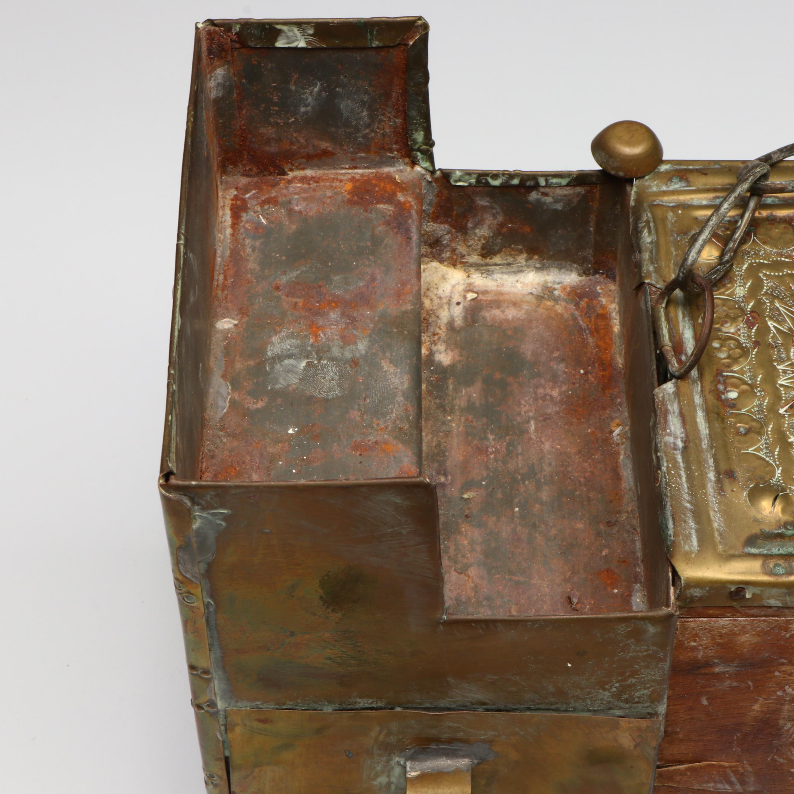 Turkish Brass Shoe Shine Set, Early to Mid-20th Century