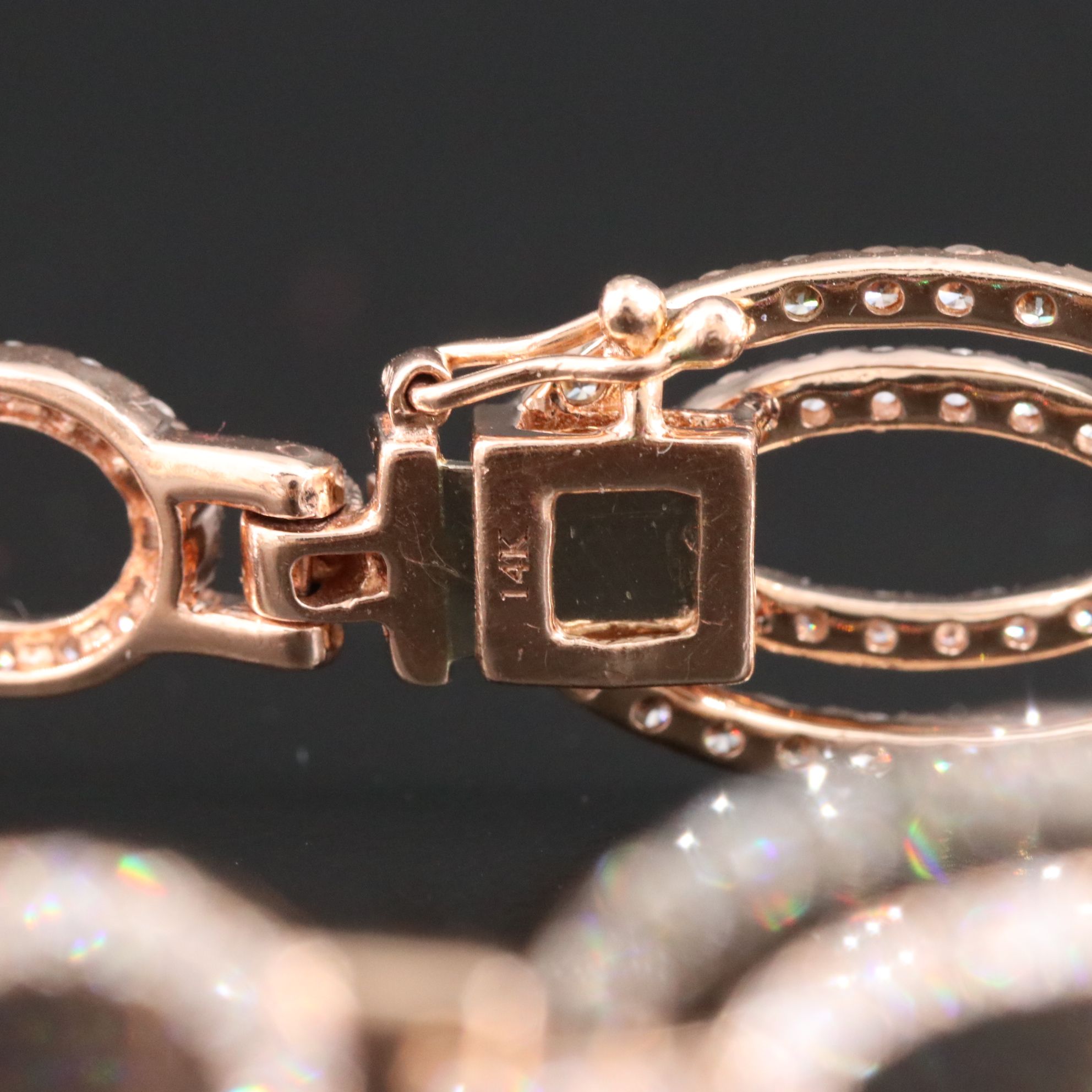 14K Rose Gold 5.10 CTW Diamond Bracelet with Fancy Diamonds