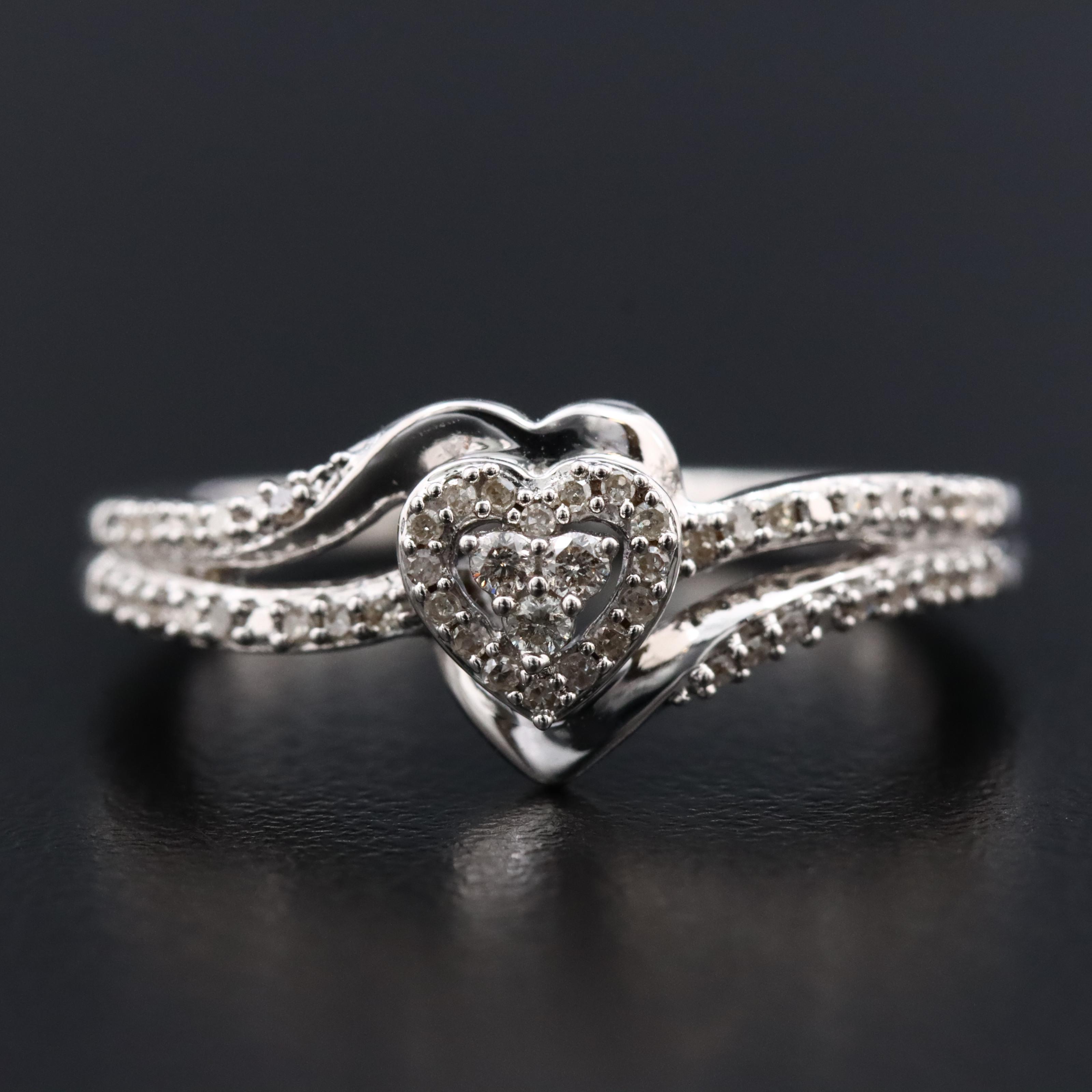 Sterling Diamond Ring
