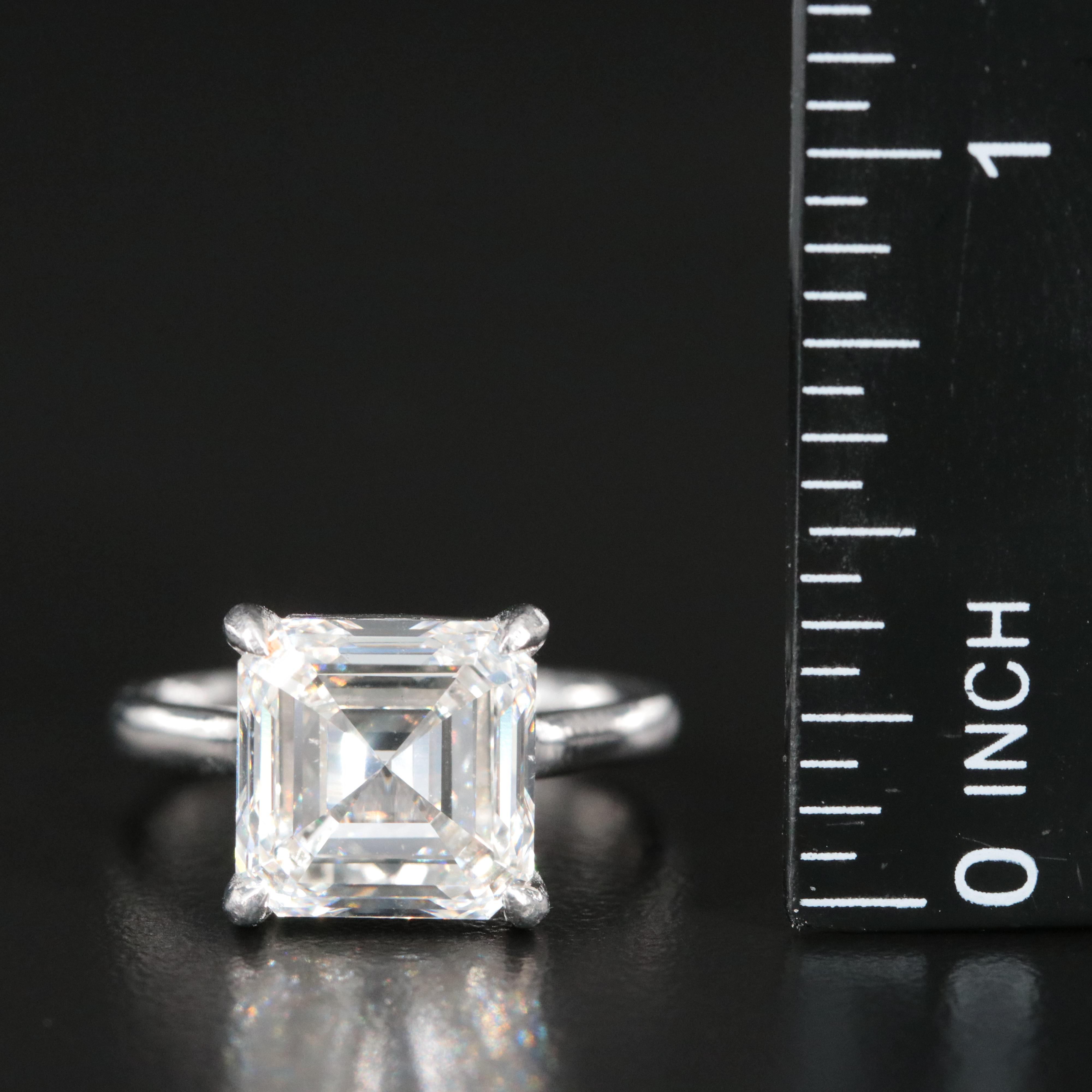 18K 6.00 CT Lab Grown Diamond Solitaire Ring with IGI Report