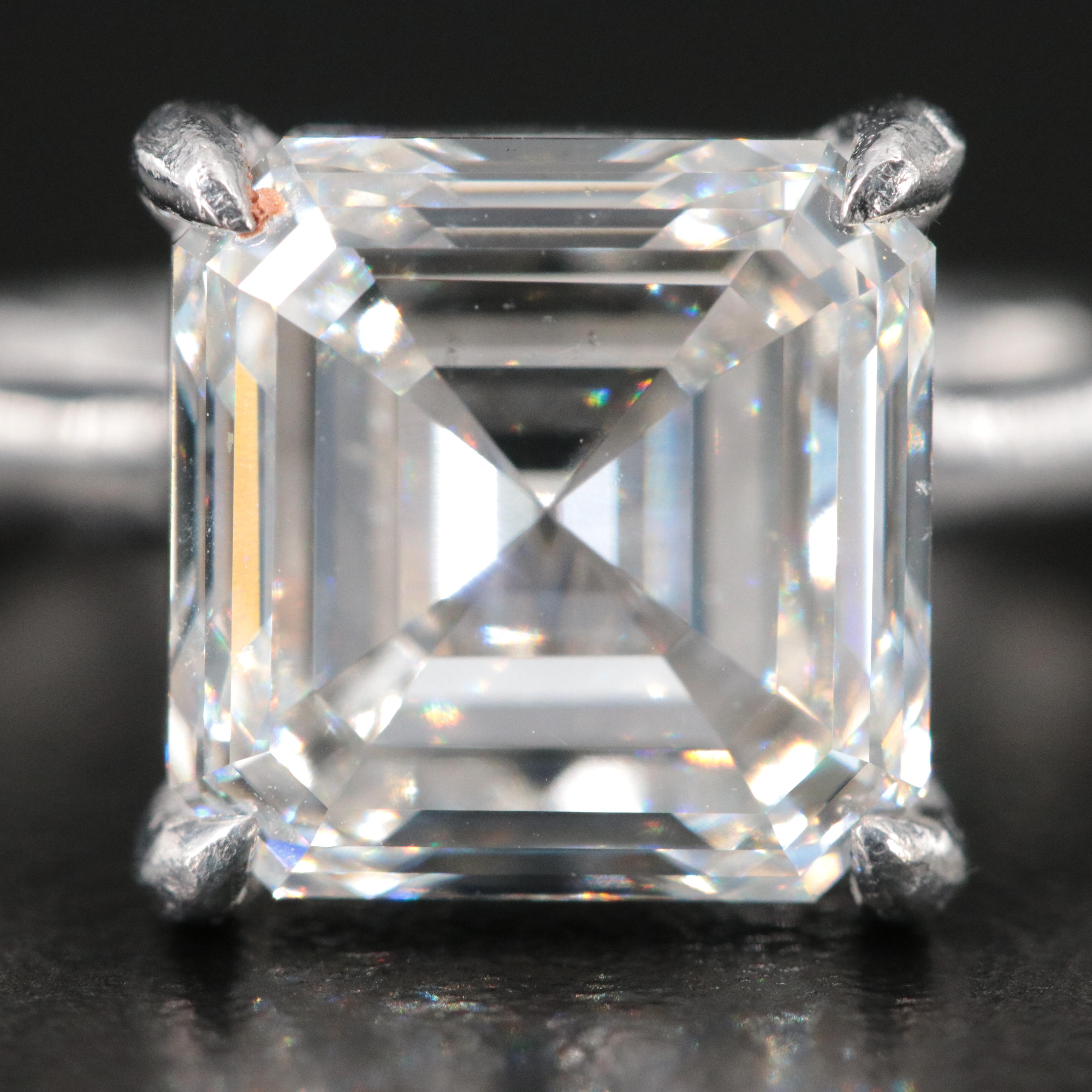 18K 6.00 CT Lab Grown Diamond Solitaire Ring with IGI Report