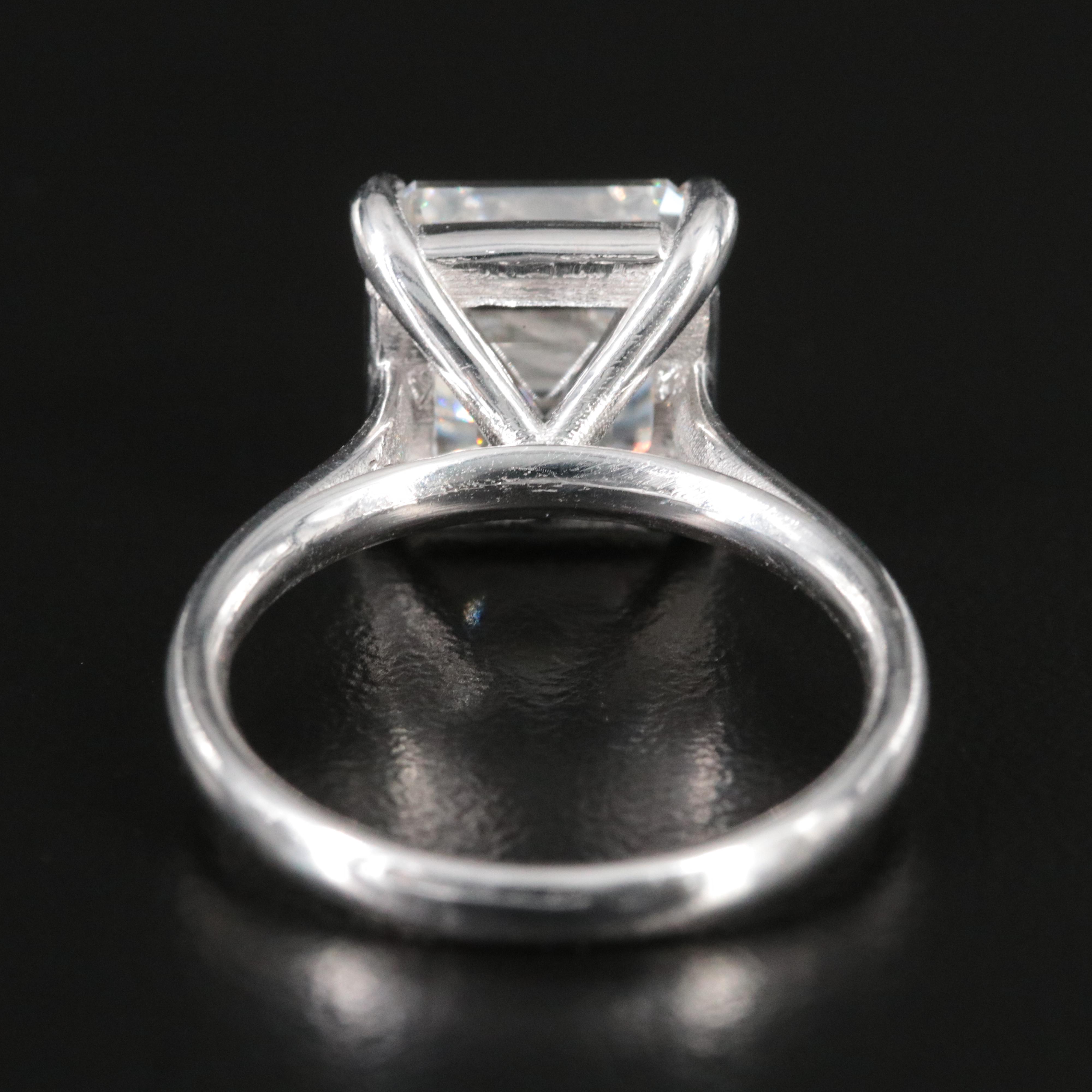 18K 6.00 CT Lab Grown Diamond Solitaire Ring with IGI Report