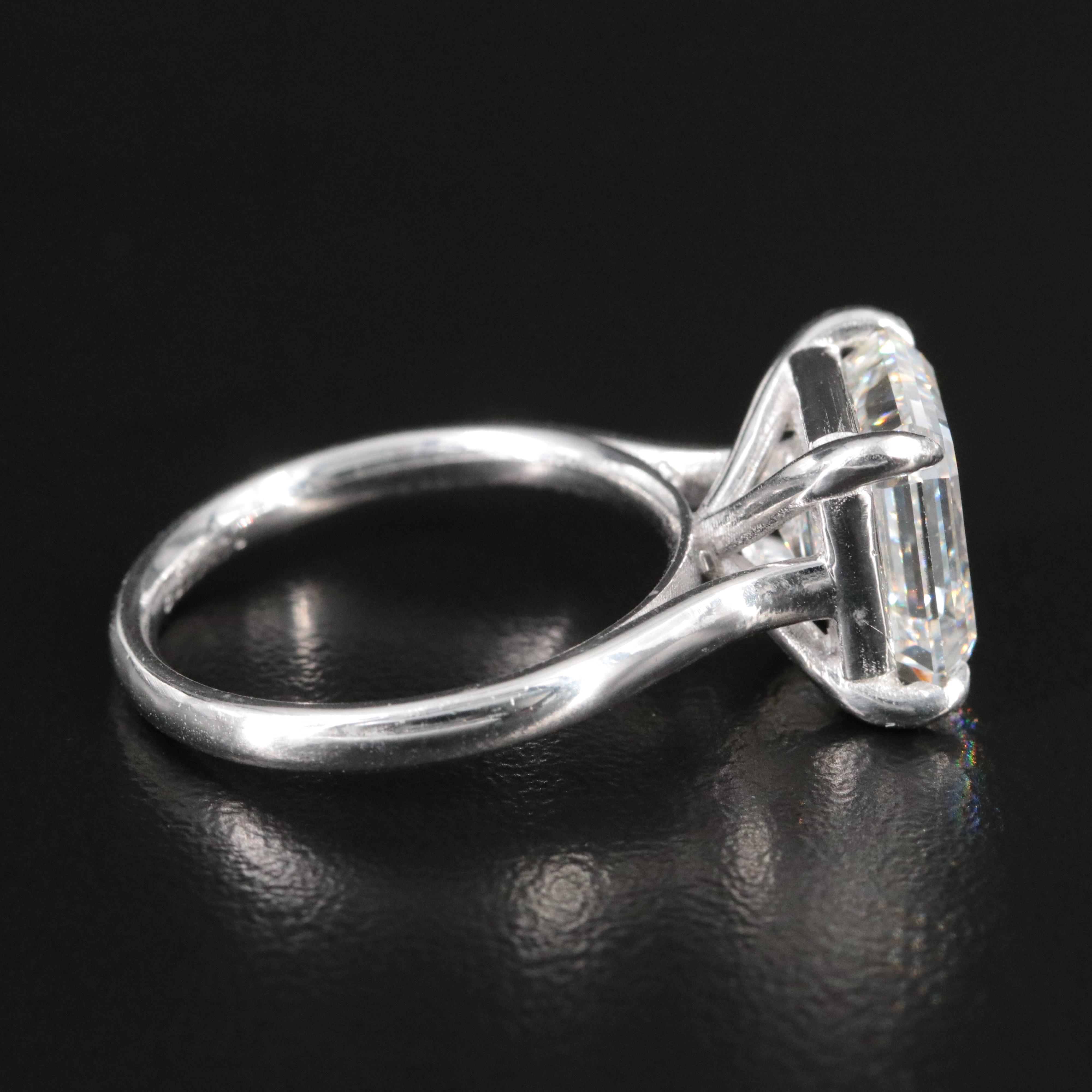 18K 6.00 CT Lab Grown Diamond Solitaire Ring with IGI Report