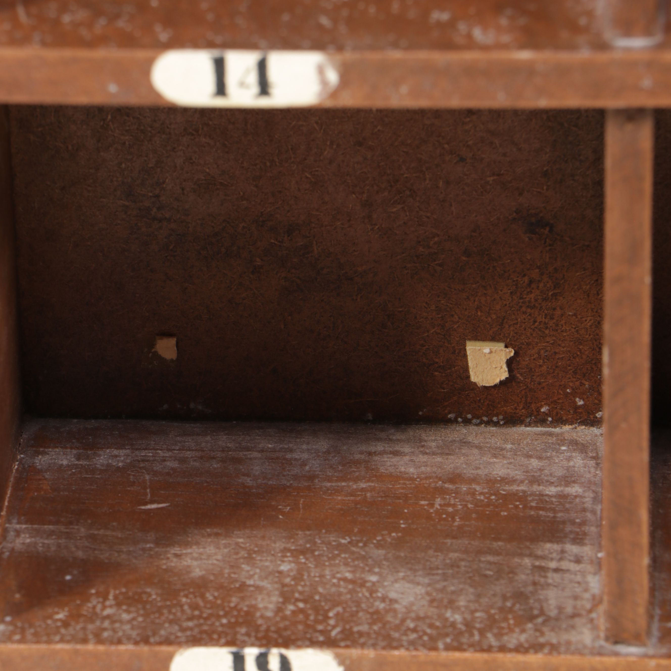 Wooden Numbered Cubby Display Shelf