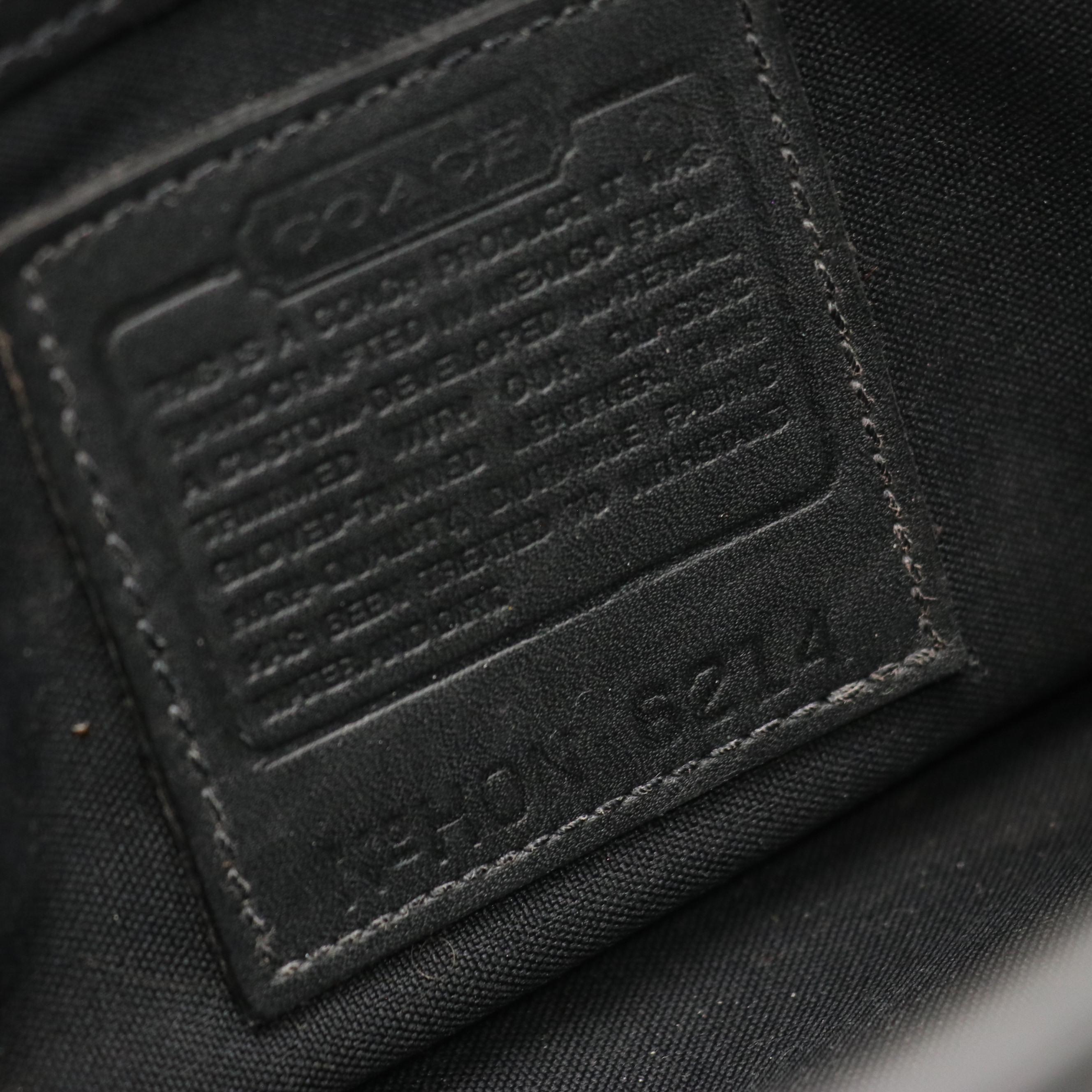 Coach Zip Around Shoulder Satchel in Black Neoprene & Leather Trim with Wallet