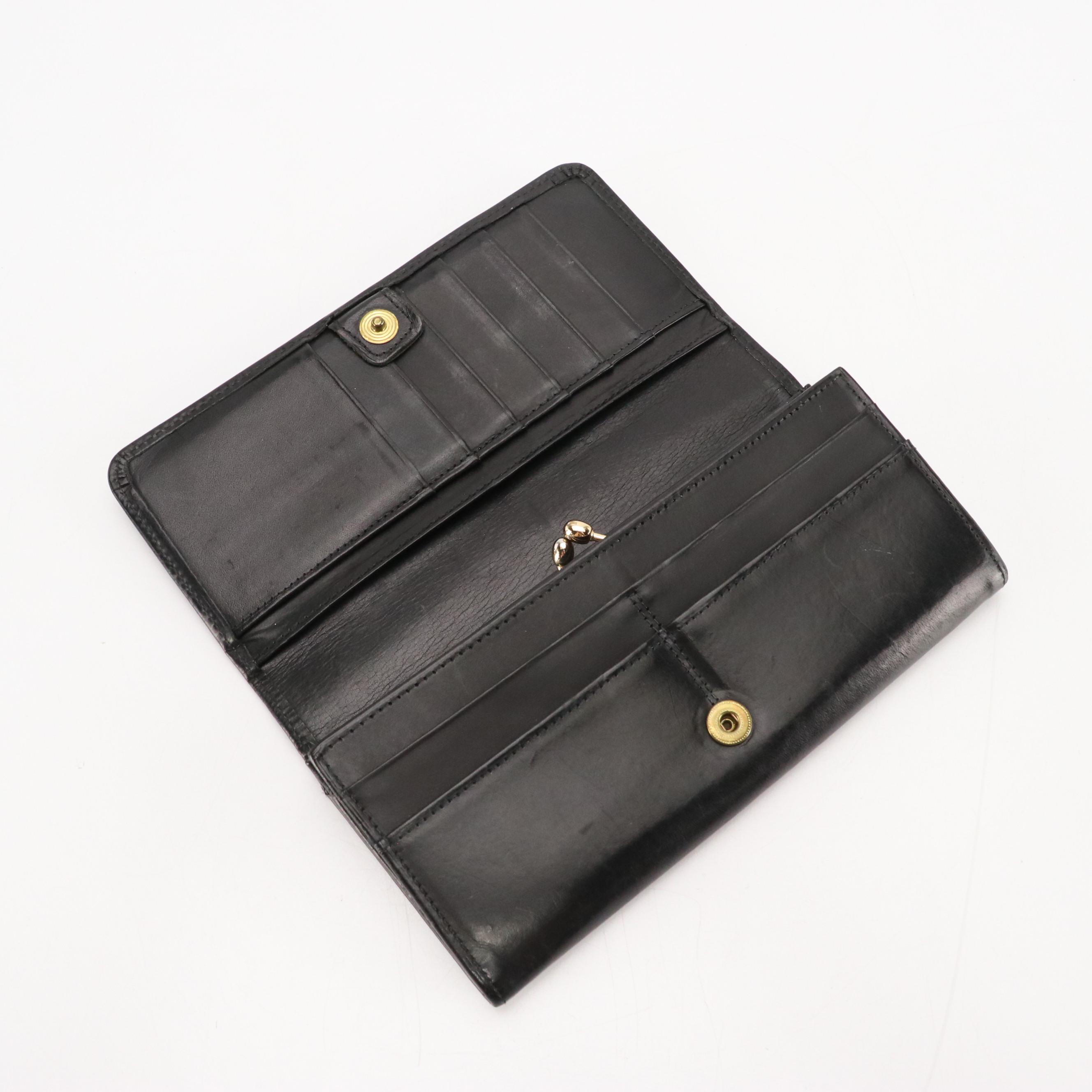 Coach Zip Around Shoulder Satchel in Black Neoprene & Leather Trim with Wallet