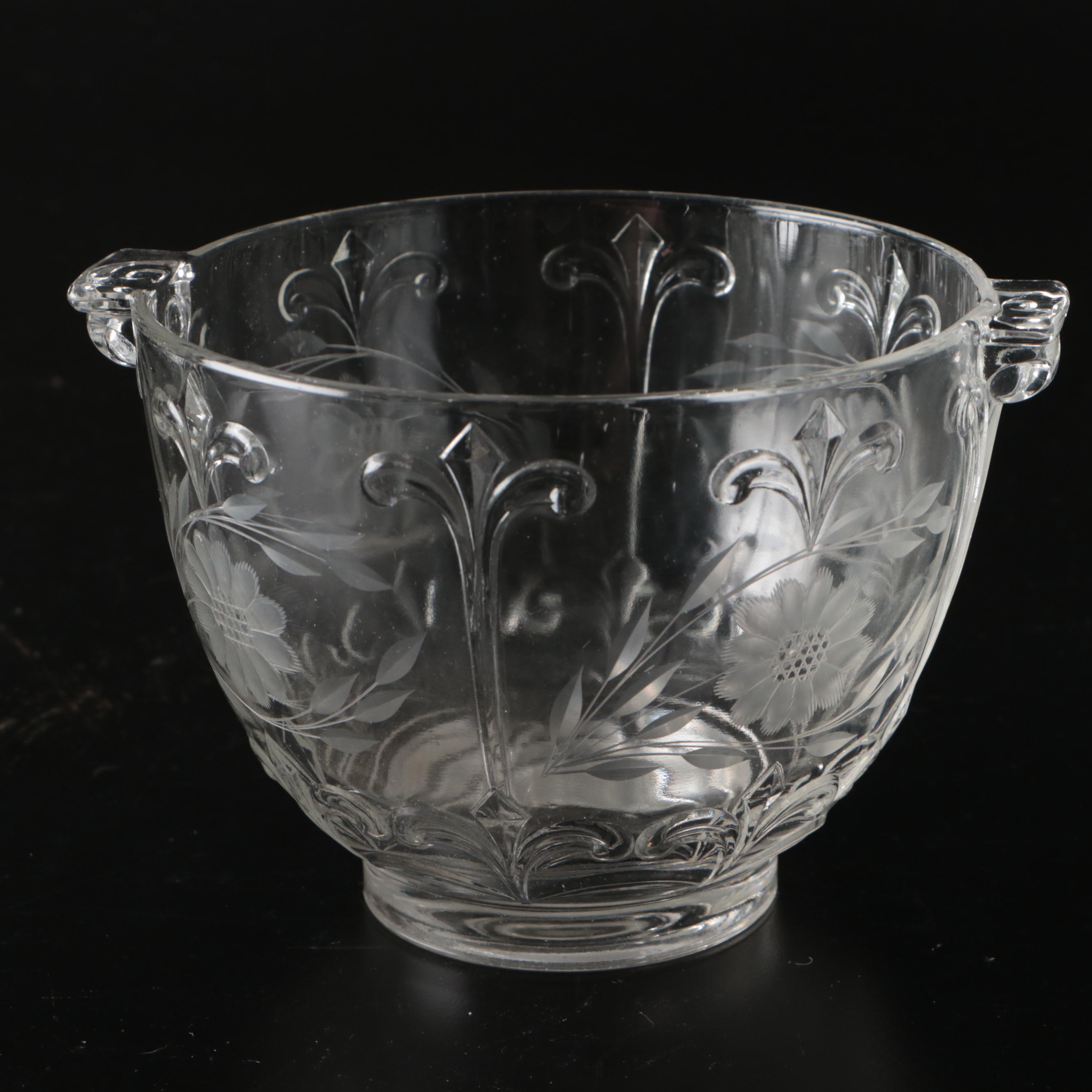 Mikasa Reindeer Crystal Basket, Glass Candle Holders, and More Glass Table Décor