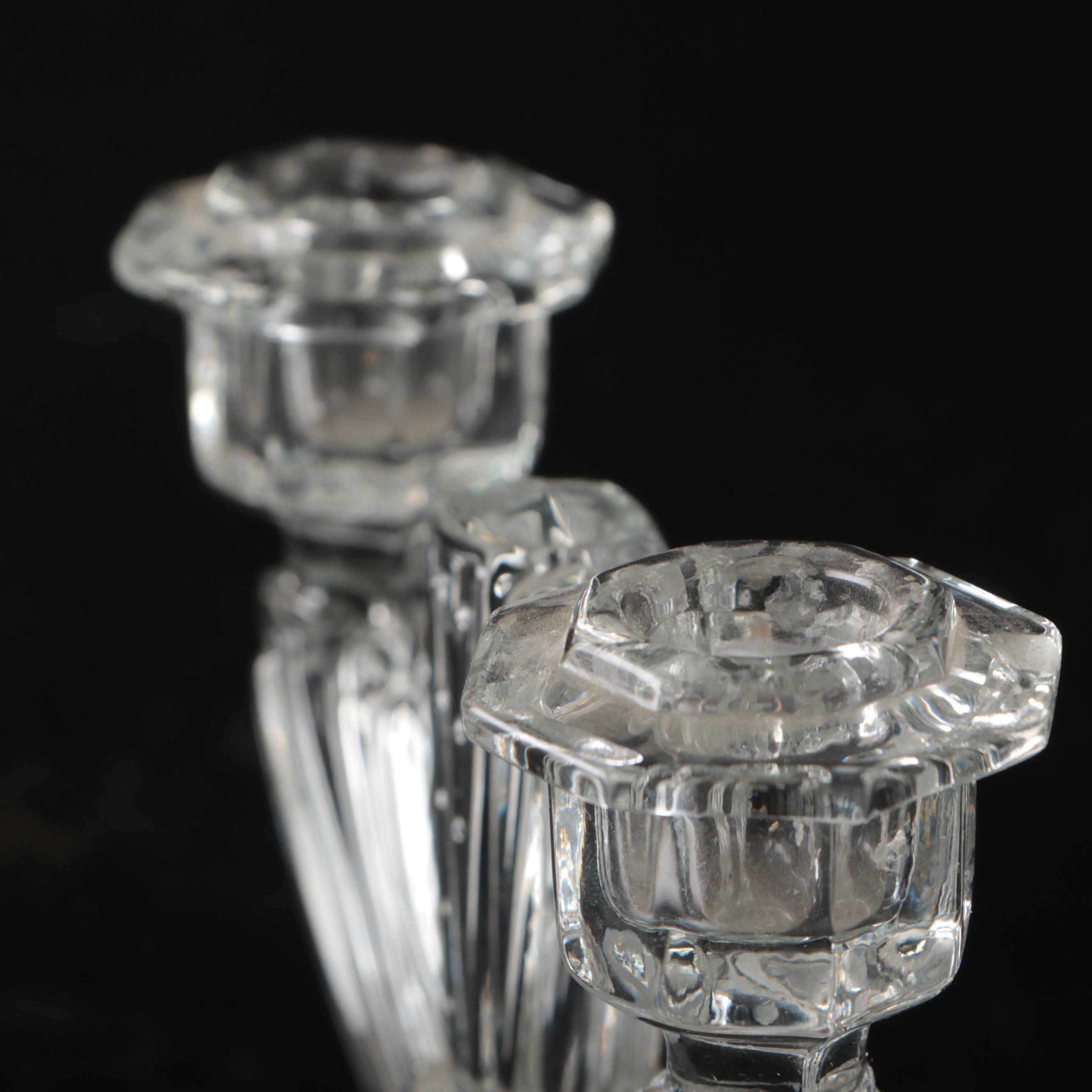Mikasa Reindeer Crystal Basket, Glass Candle Holders, and More Glass Table Décor