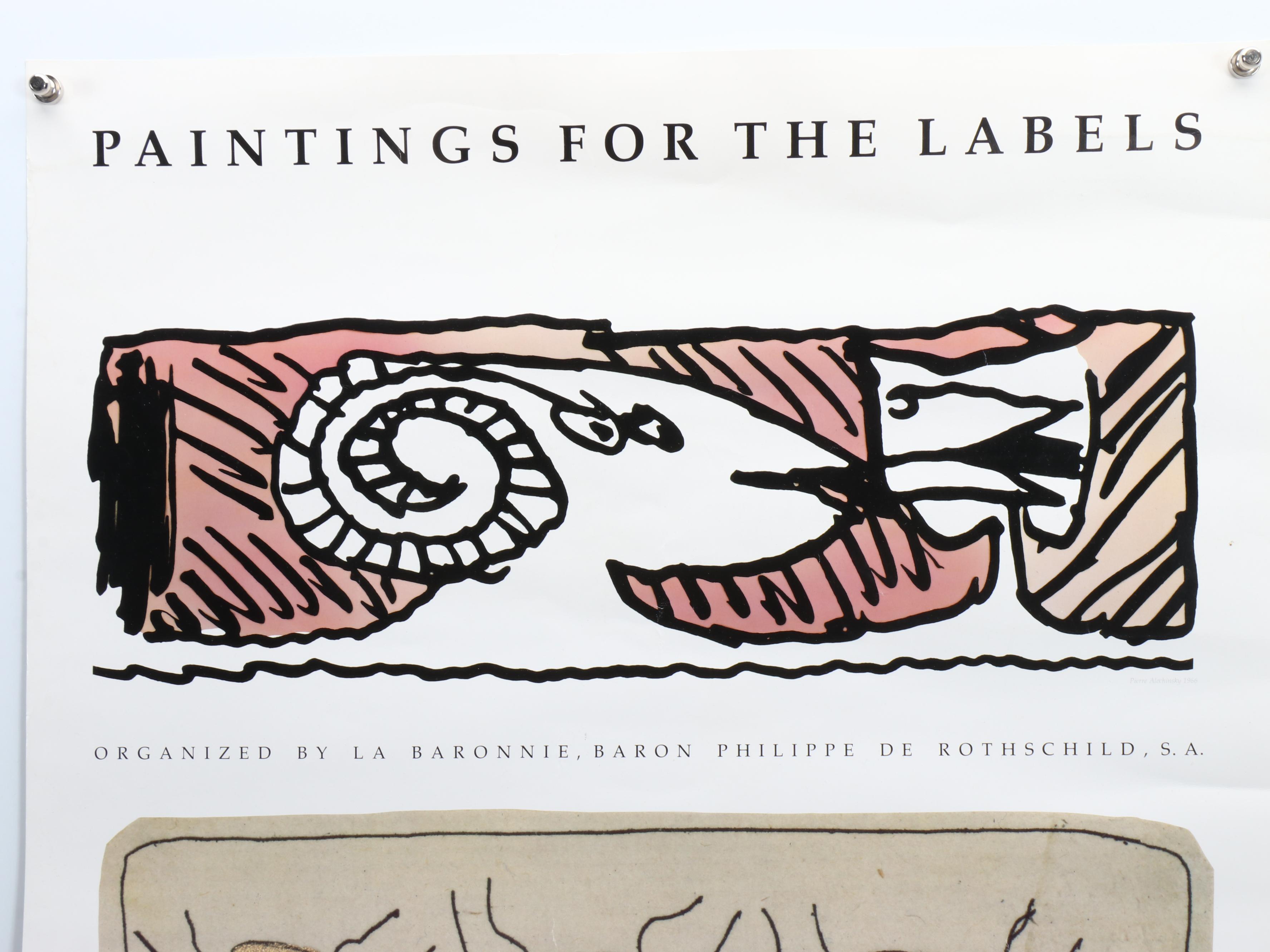 Mouton Rothschild Wine Label Art Exhibition Poster "Paintings for the Labels"