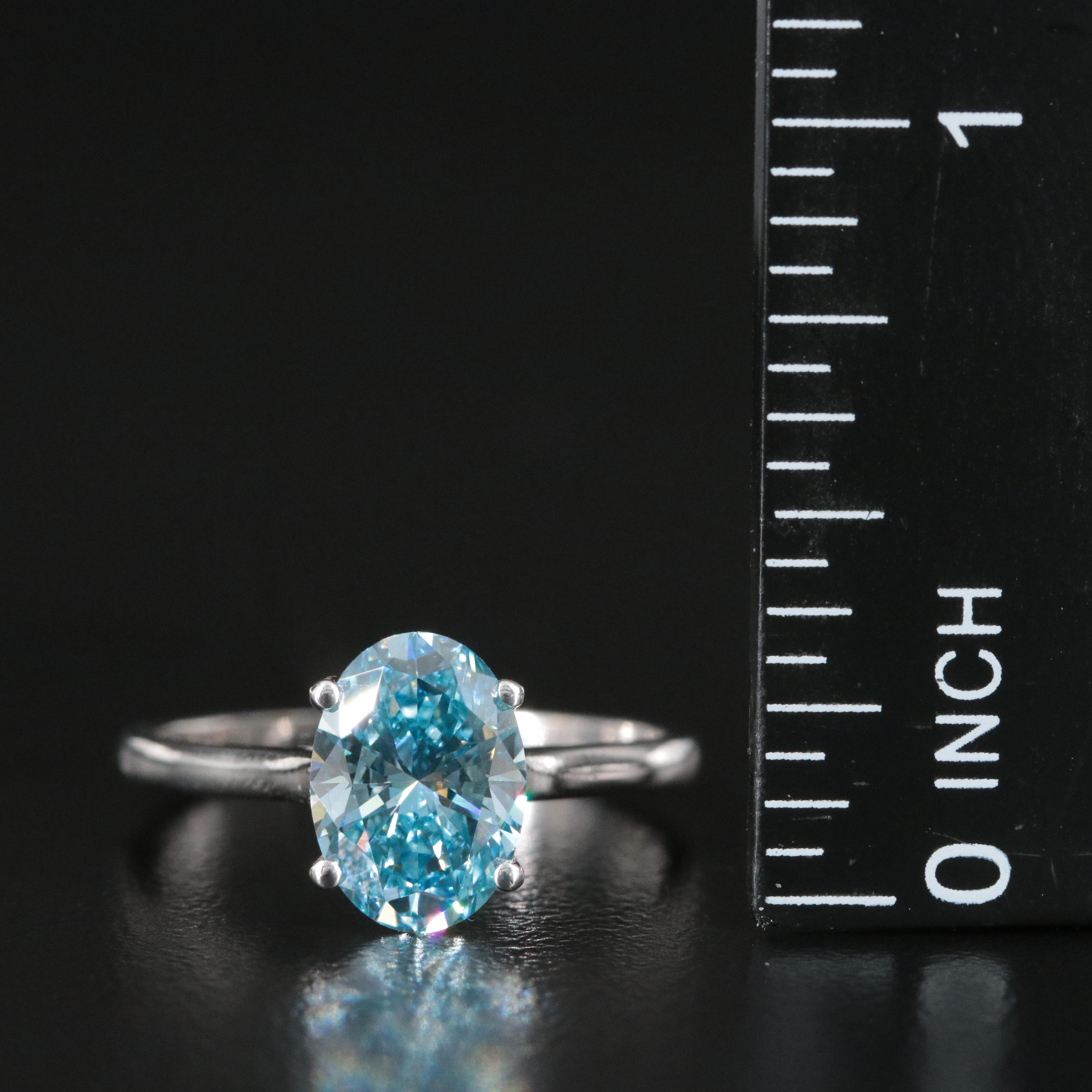 18K 2.01 CT Lab Grown Diamond Solitaire Ring with IGI Report