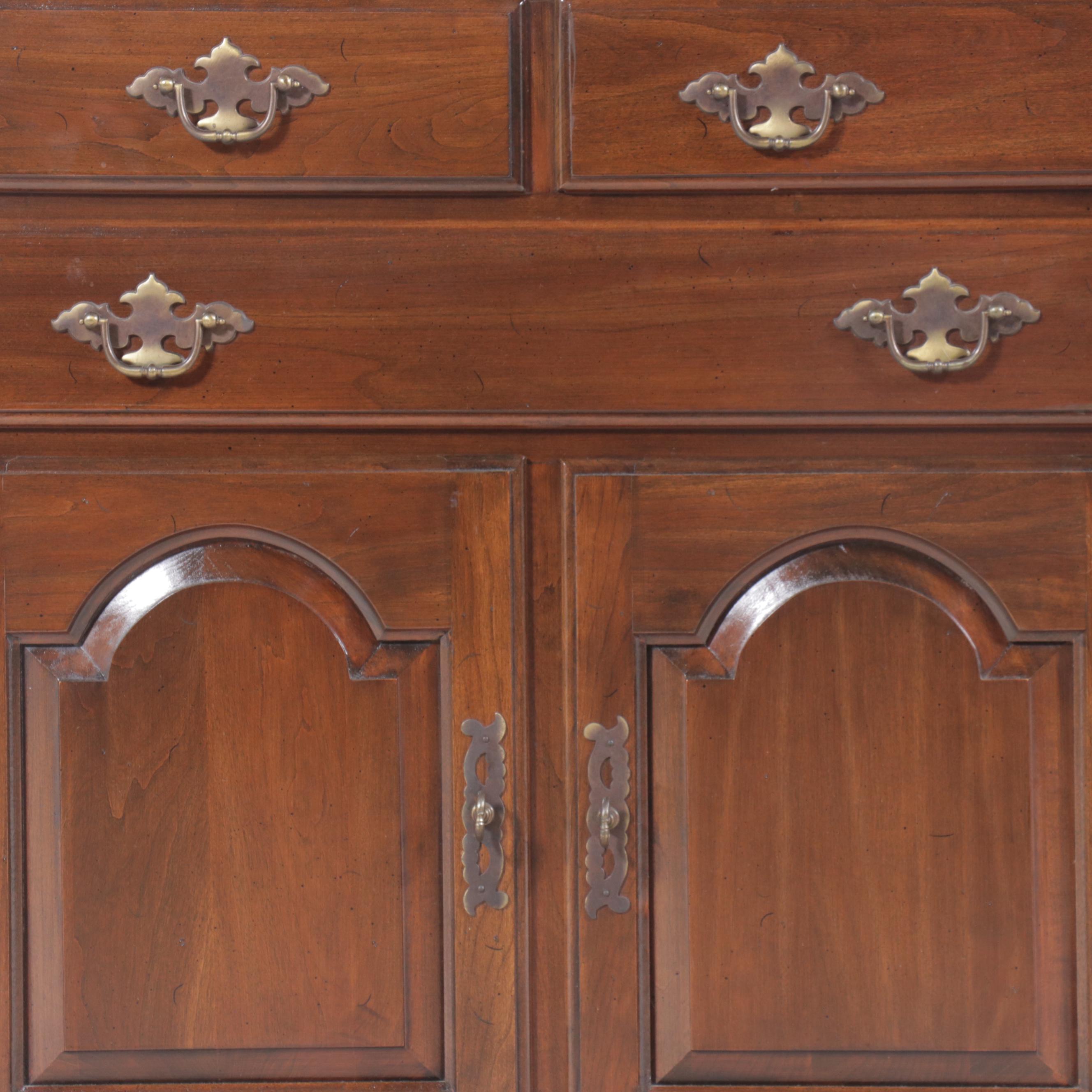 Ethan Allen "Georgian Court" Cherry China Cabinet, Late 20th Century