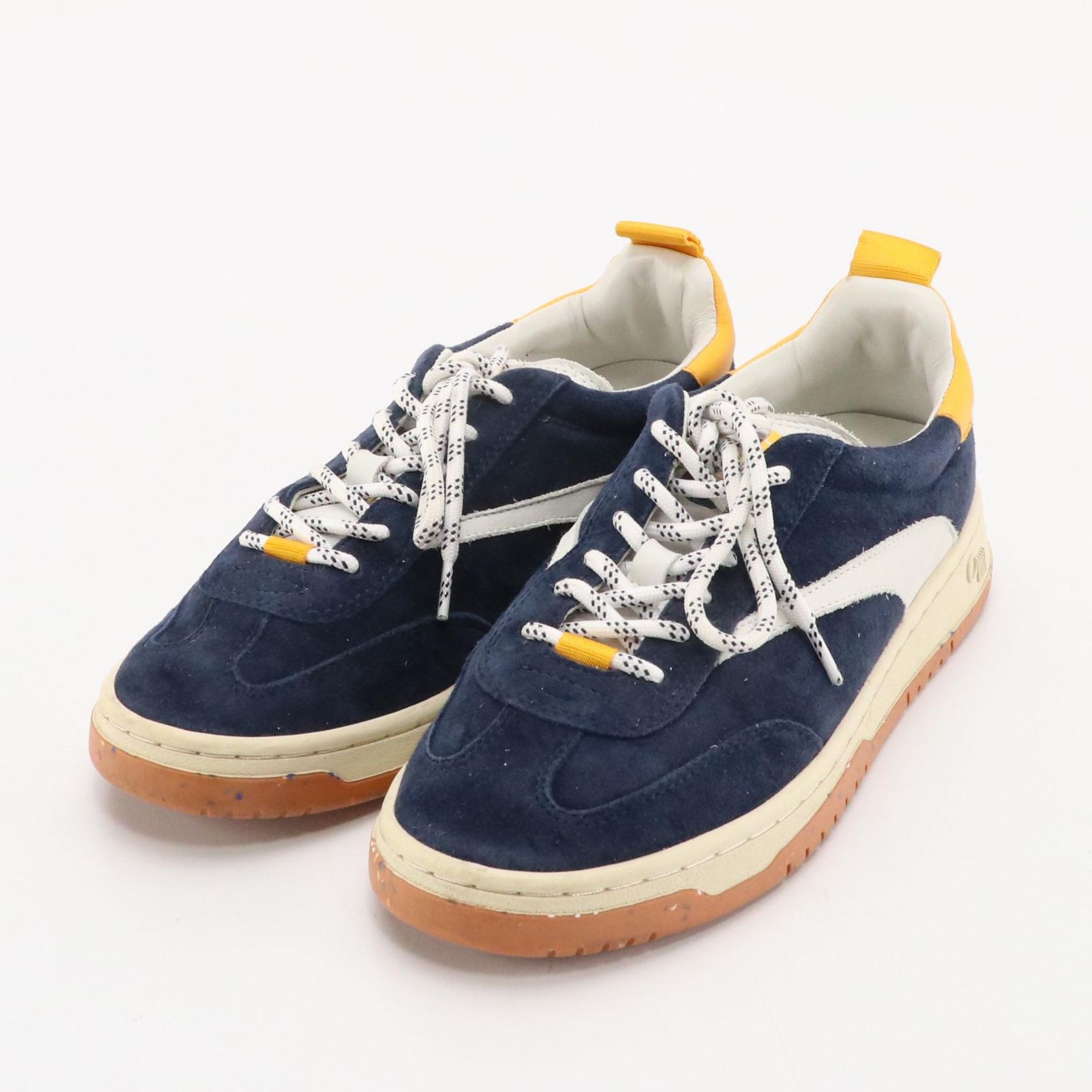 Oncept "Panama" Sneakers in Indigo Suede and Yellow Leather Accents