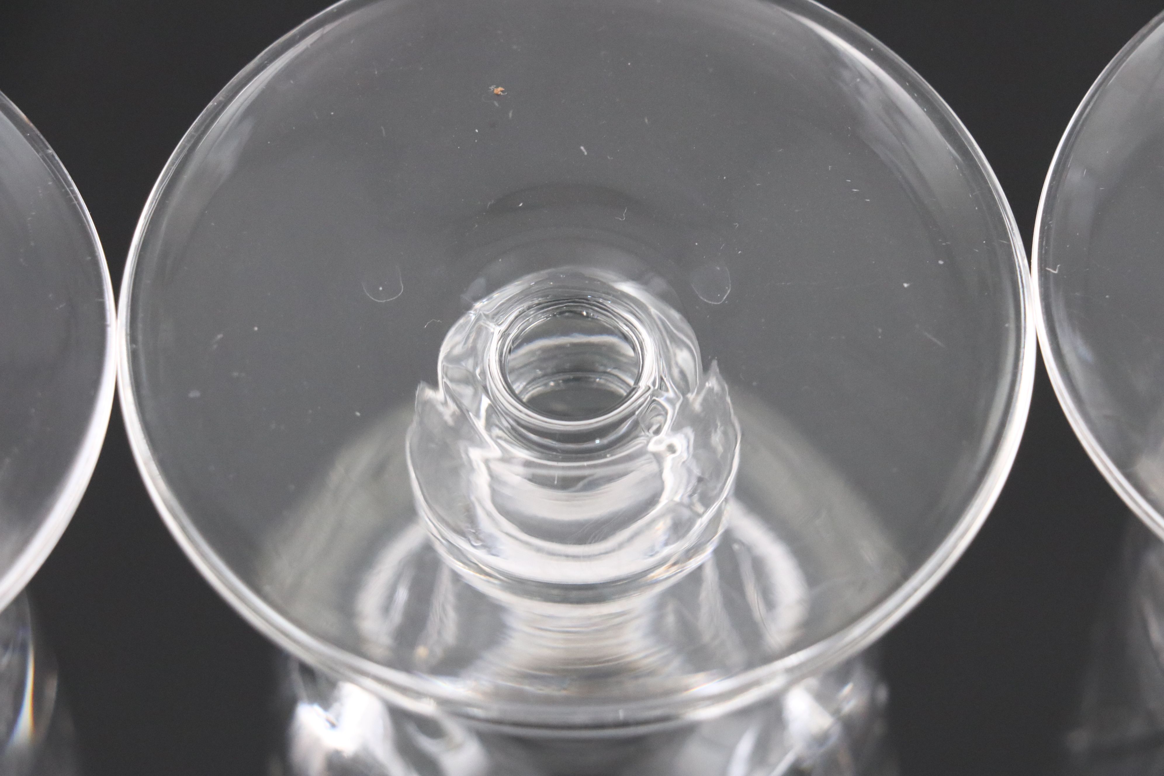 Set of Six Rock Sharpe "Ridgeway" Cut Crystal Iced Tea Goblets