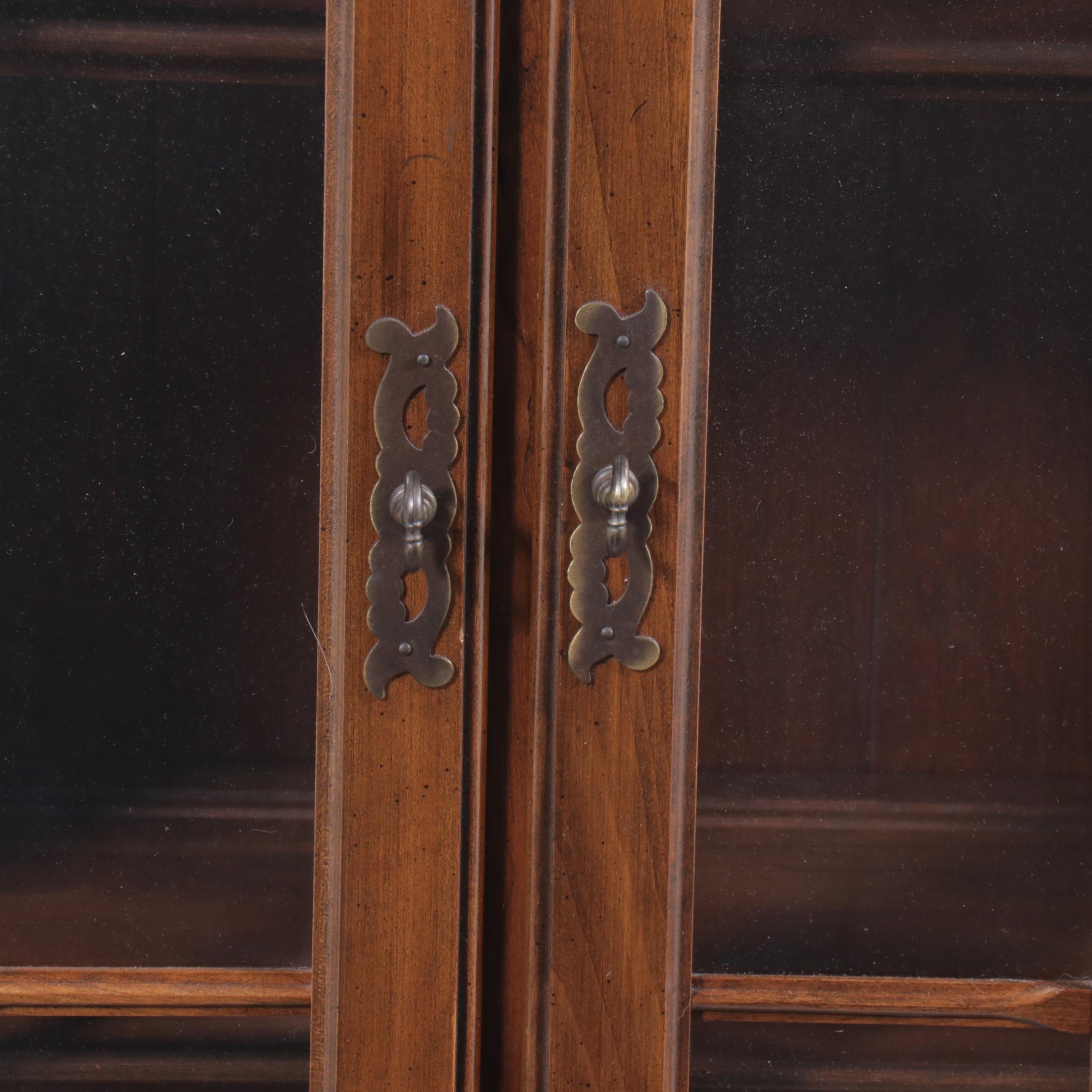 Ethan Allen "Georgian Court" Cherry China Cabinet, Late 20th Century