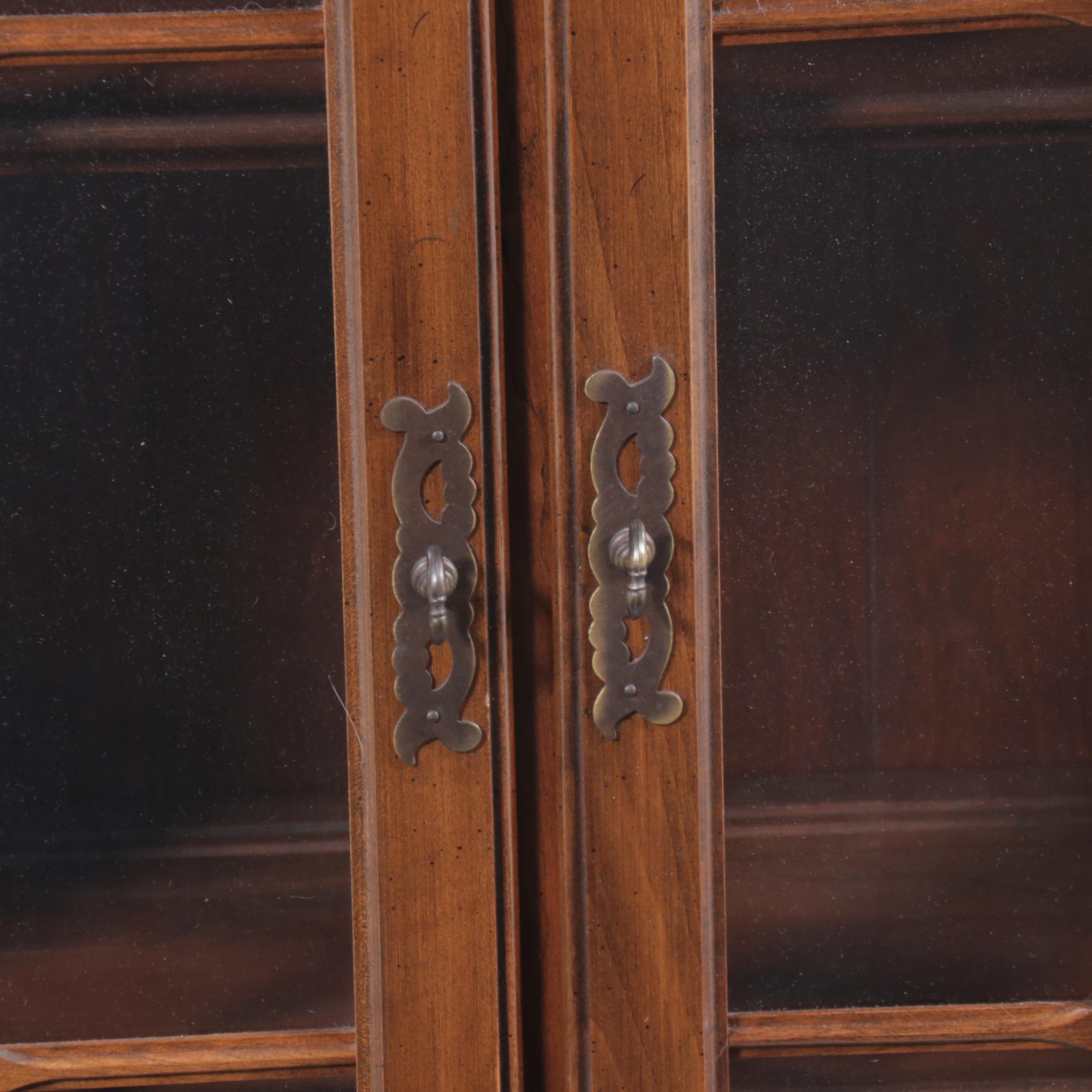 Ethan Allen "Georgian Court" Cherry China Cabinet, Late 20th Century