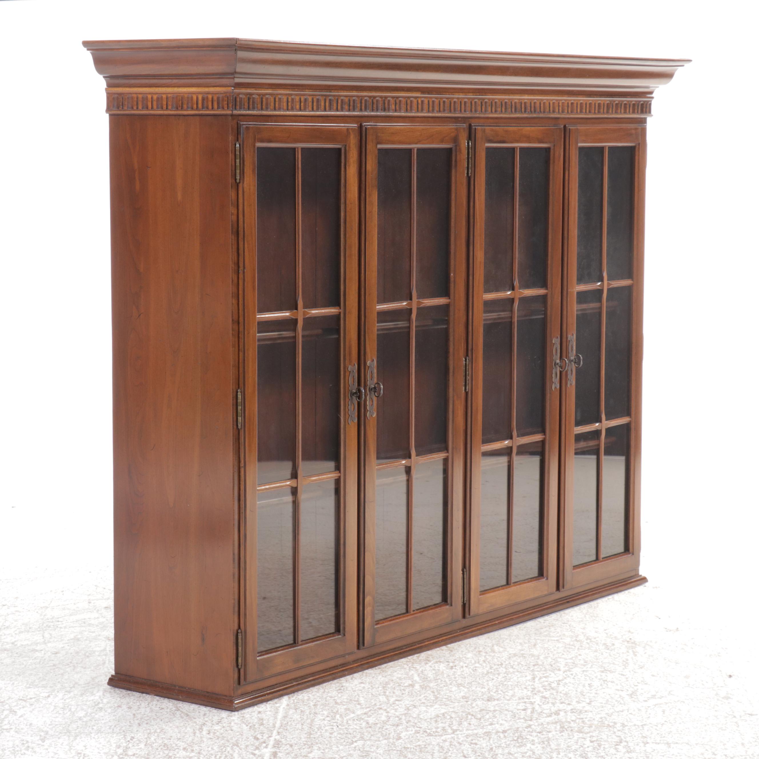 Ethan Allen "Georgian Court" Cherry China Cabinet, Late 20th Century