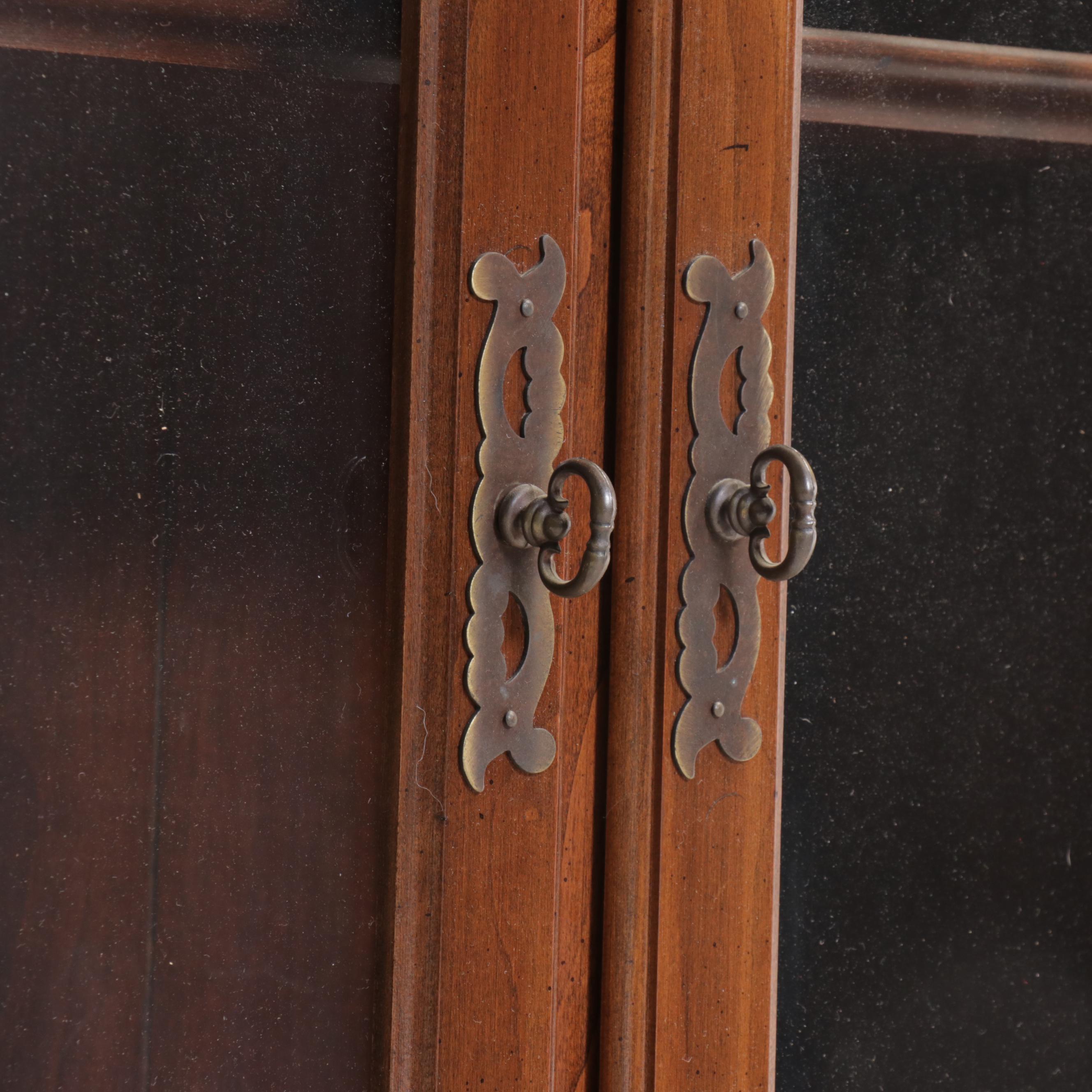 Ethan Allen "Georgian Court" Cherry China Cabinet, Late 20th Century