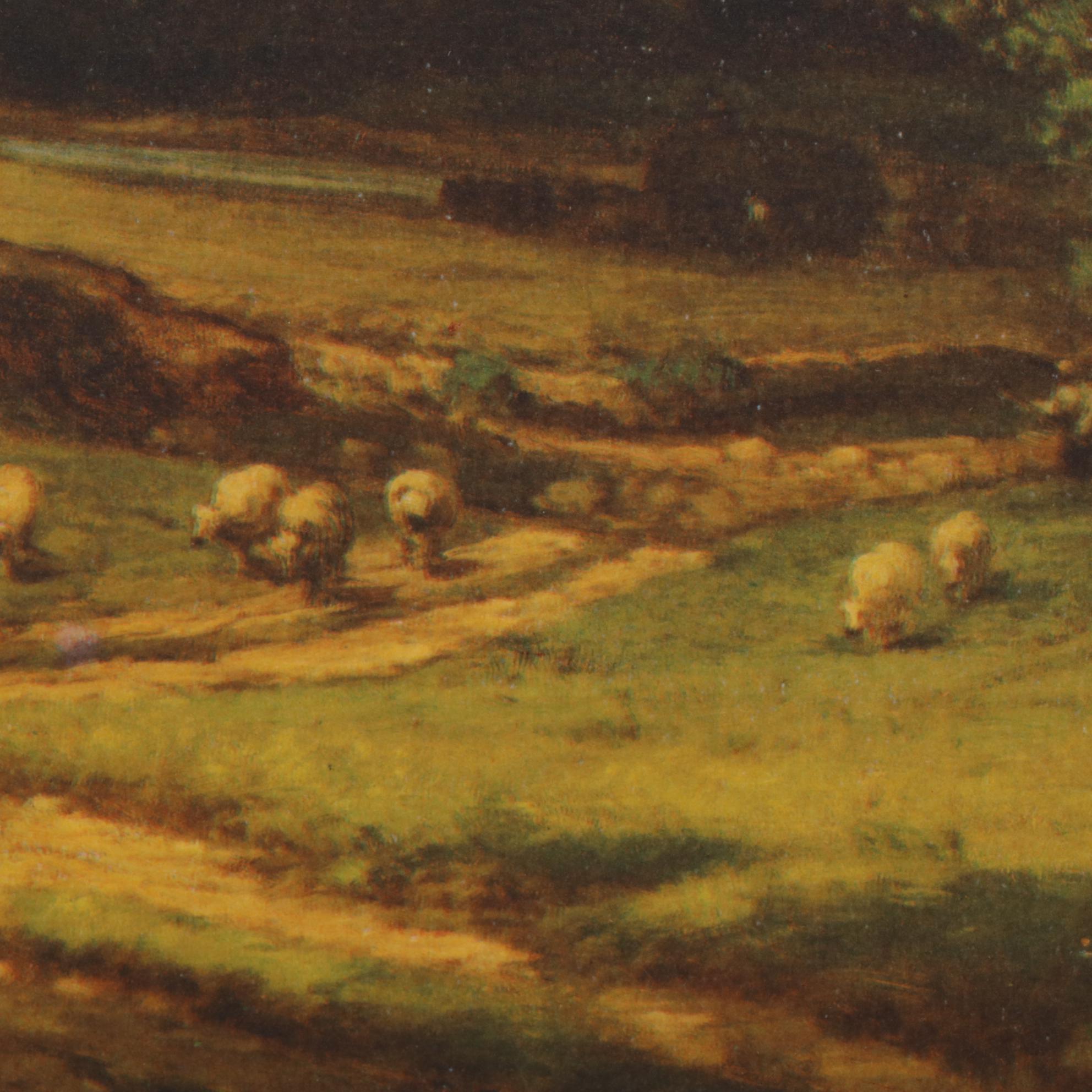 George Inness "A Passing Shower" Collotype Print, 1940