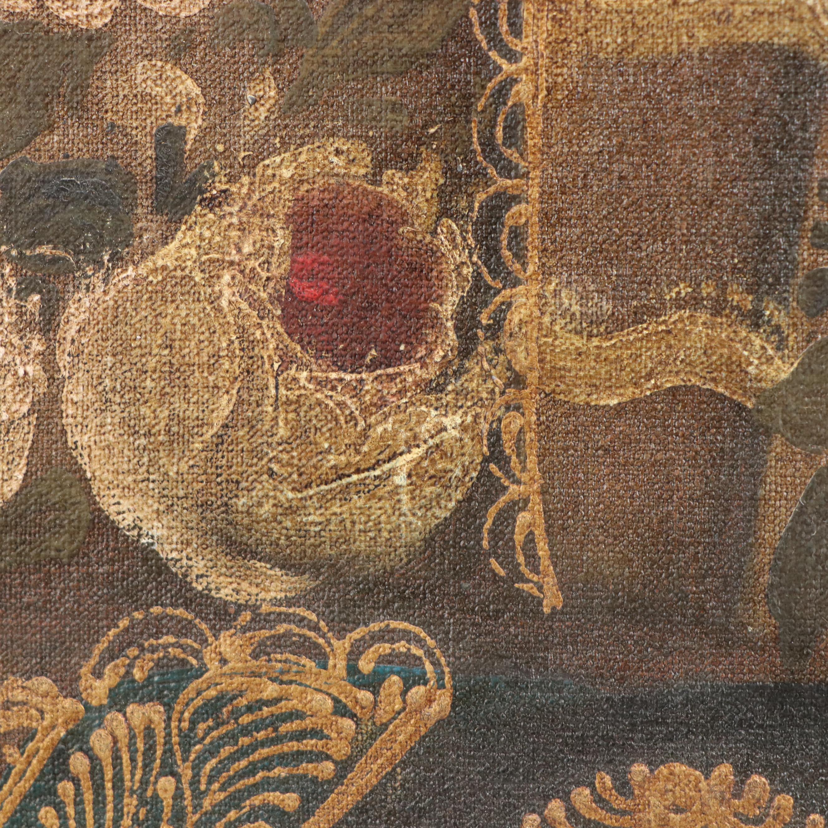 Peruvian Oil Painting of the Madonna and Child, 20th Century