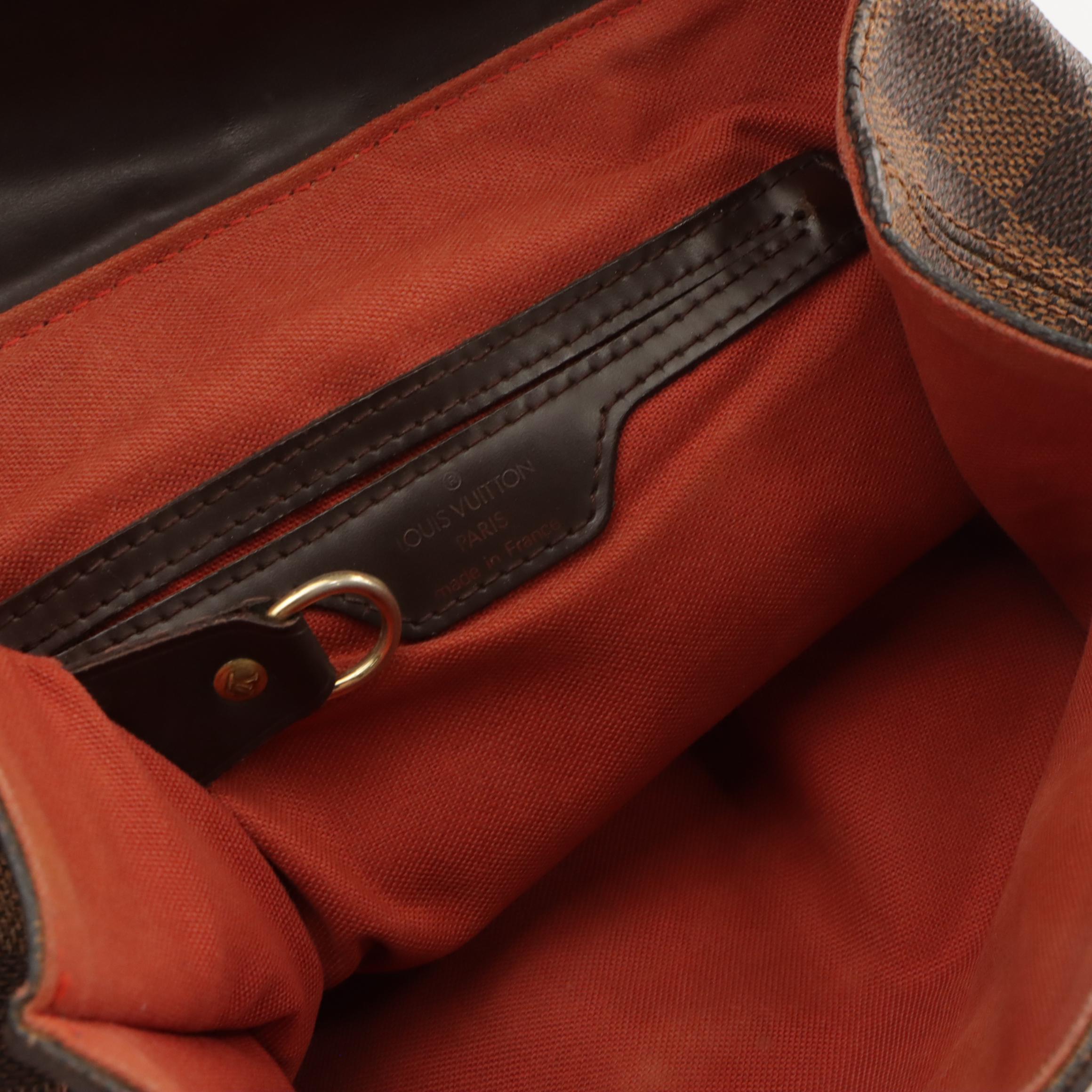 Louis Vuitton Soho Backpack Bag in Damier Ebene Canvas and Leather Trim