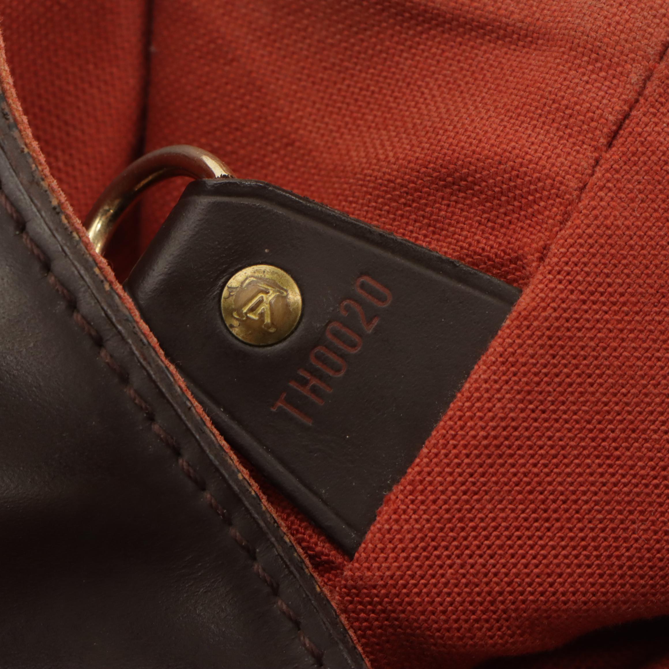 Louis Vuitton Soho Backpack Bag in Damier Ebene Canvas and Leather Trim