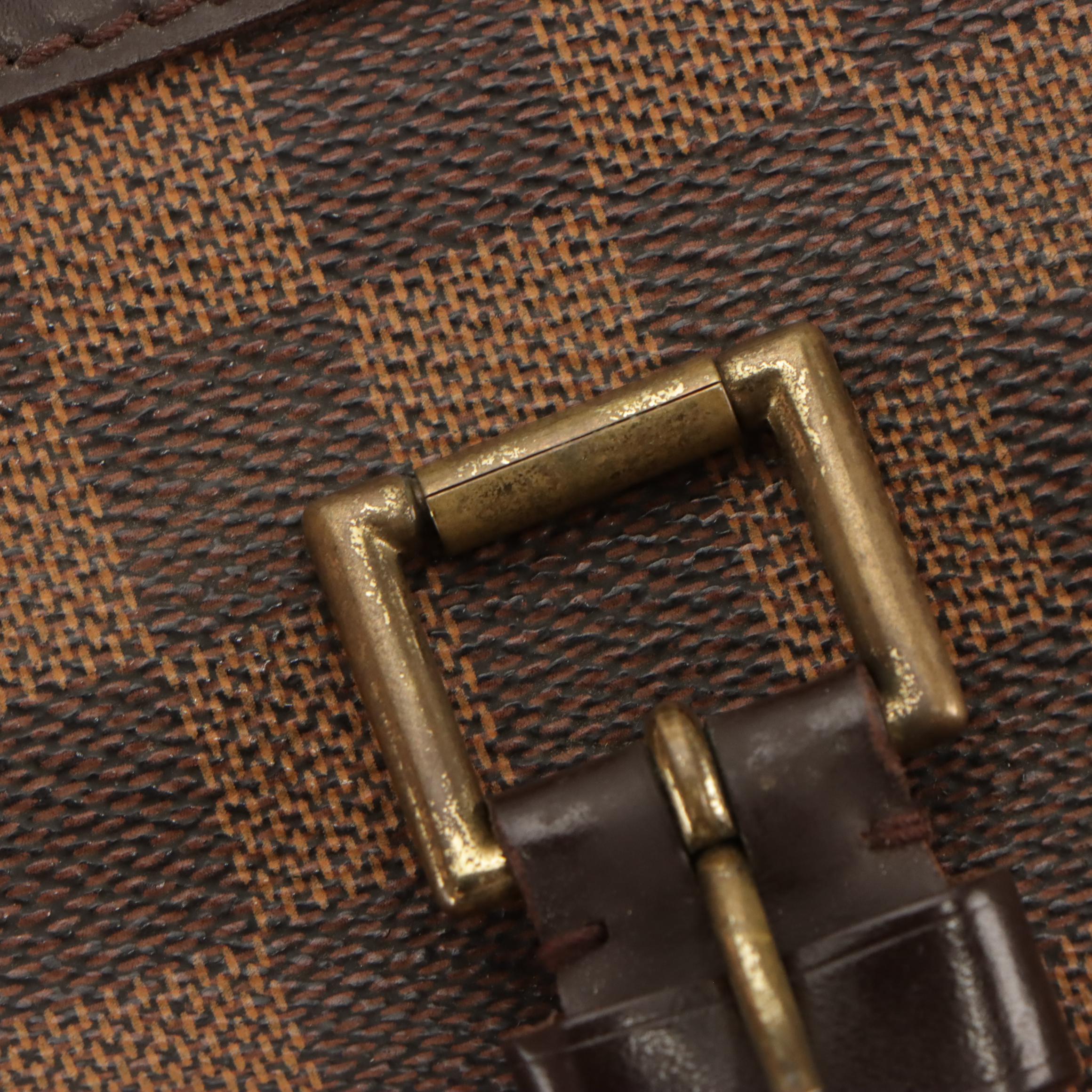 Louis Vuitton Soho Backpack Bag in Damier Ebene Canvas and Leather Trim