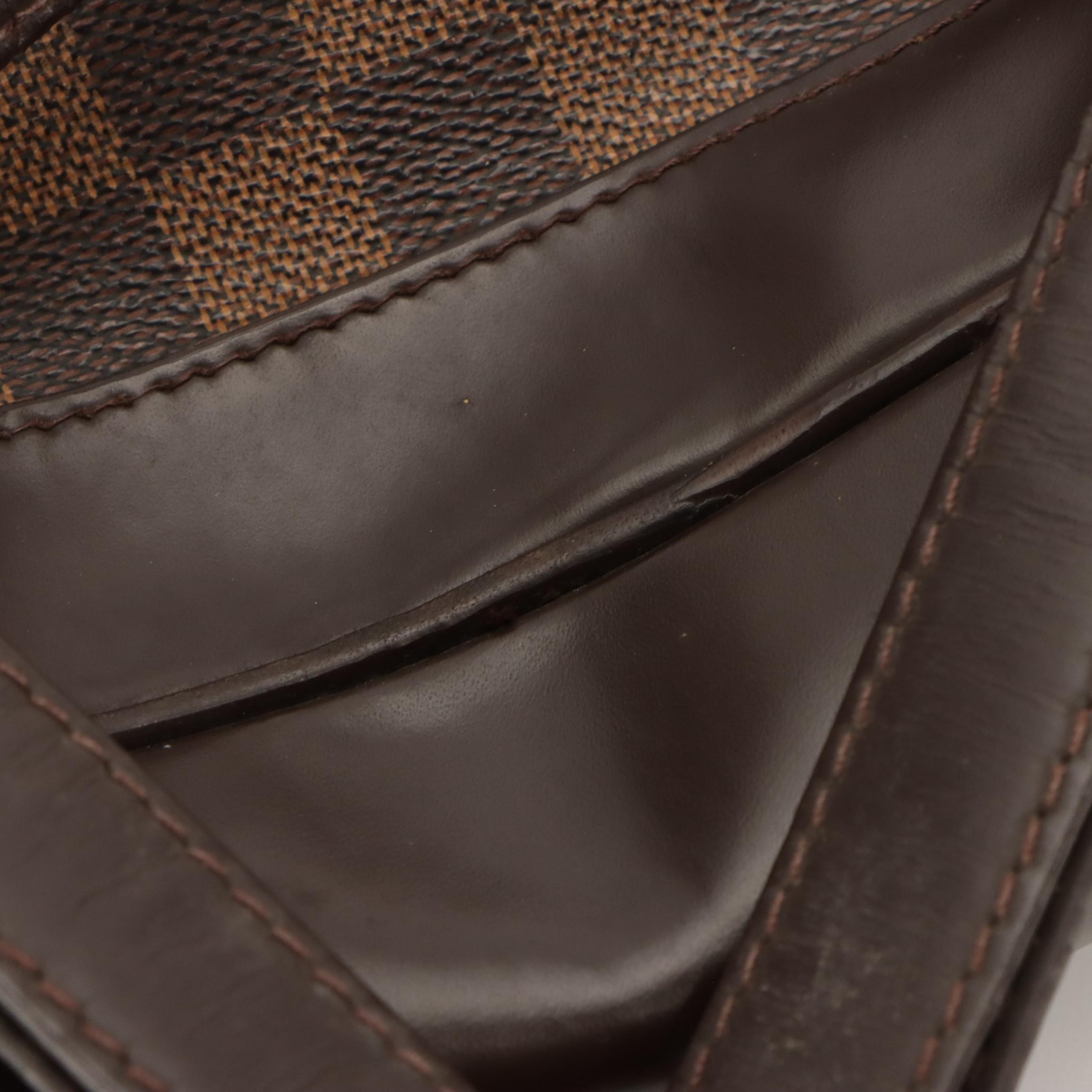 Louis Vuitton Soho Backpack Bag in Damier Ebene Canvas and Leather Trim