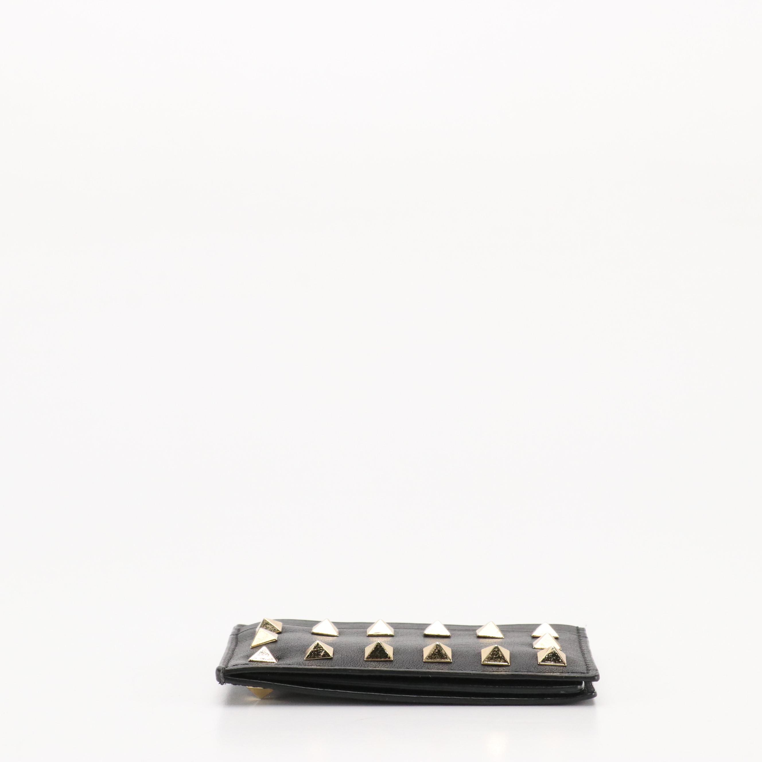 Valentino Garavani Rockstud Card Case in Calfskin Leather